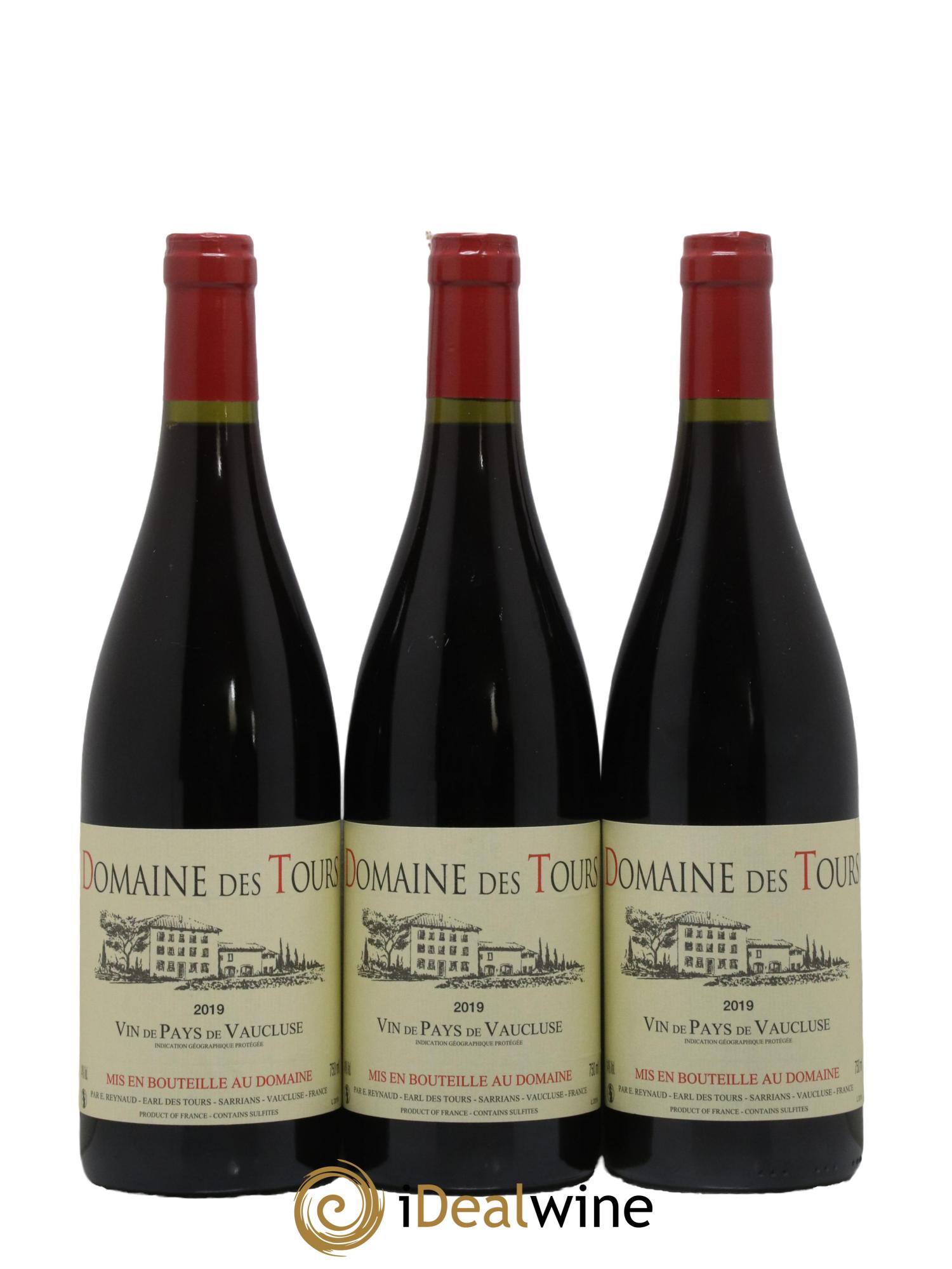 Vaucluse (Vin de Pays de Vaucluse) Domaine des Tours Emmanuel Reynaud 2019 - Lot de 3 bouteilles - 0