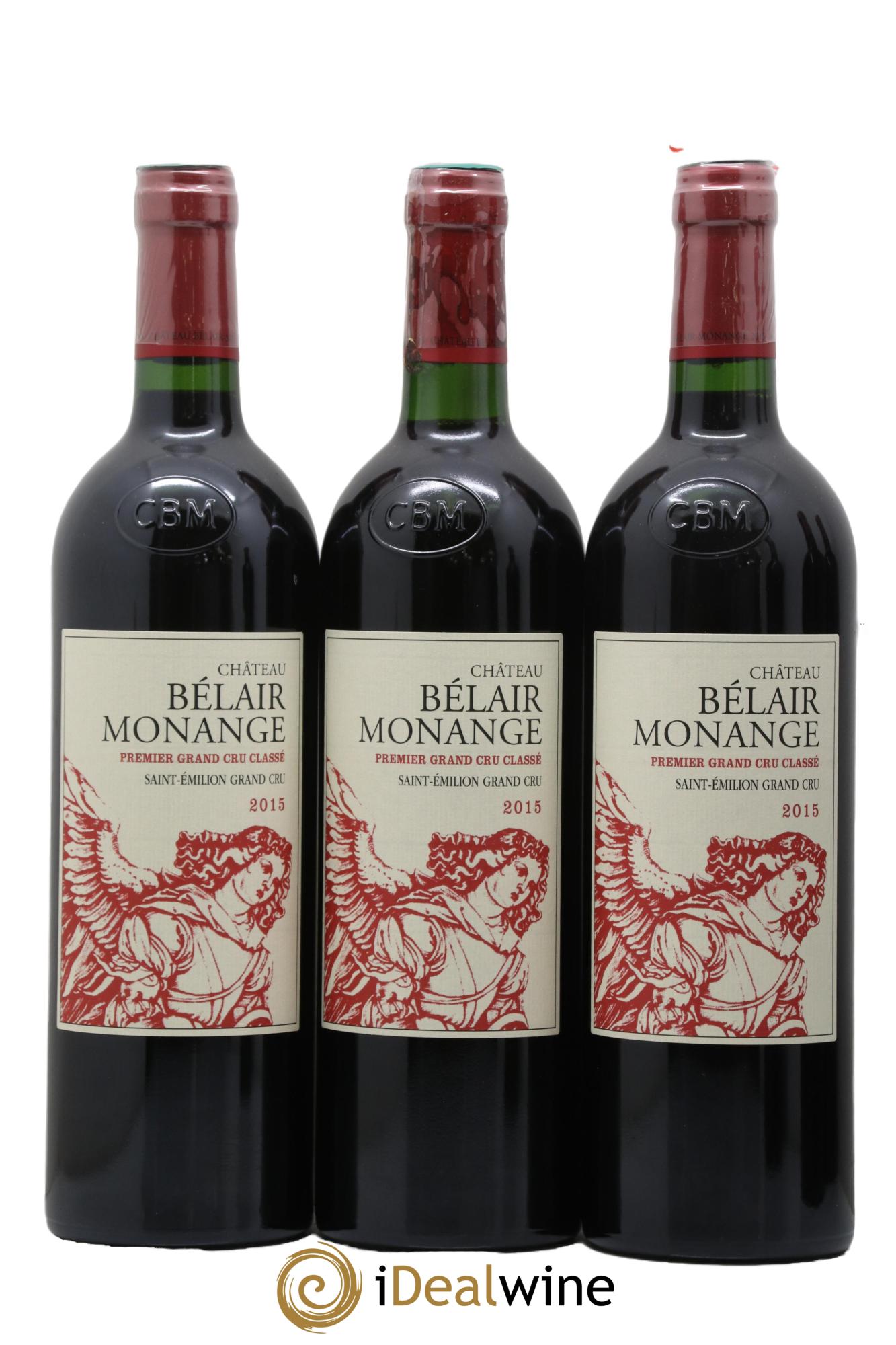 Château Belair (Belair-Monange) 1er Grand Cru Classé B 2015 - Lotto di 6 bottiglie - 1