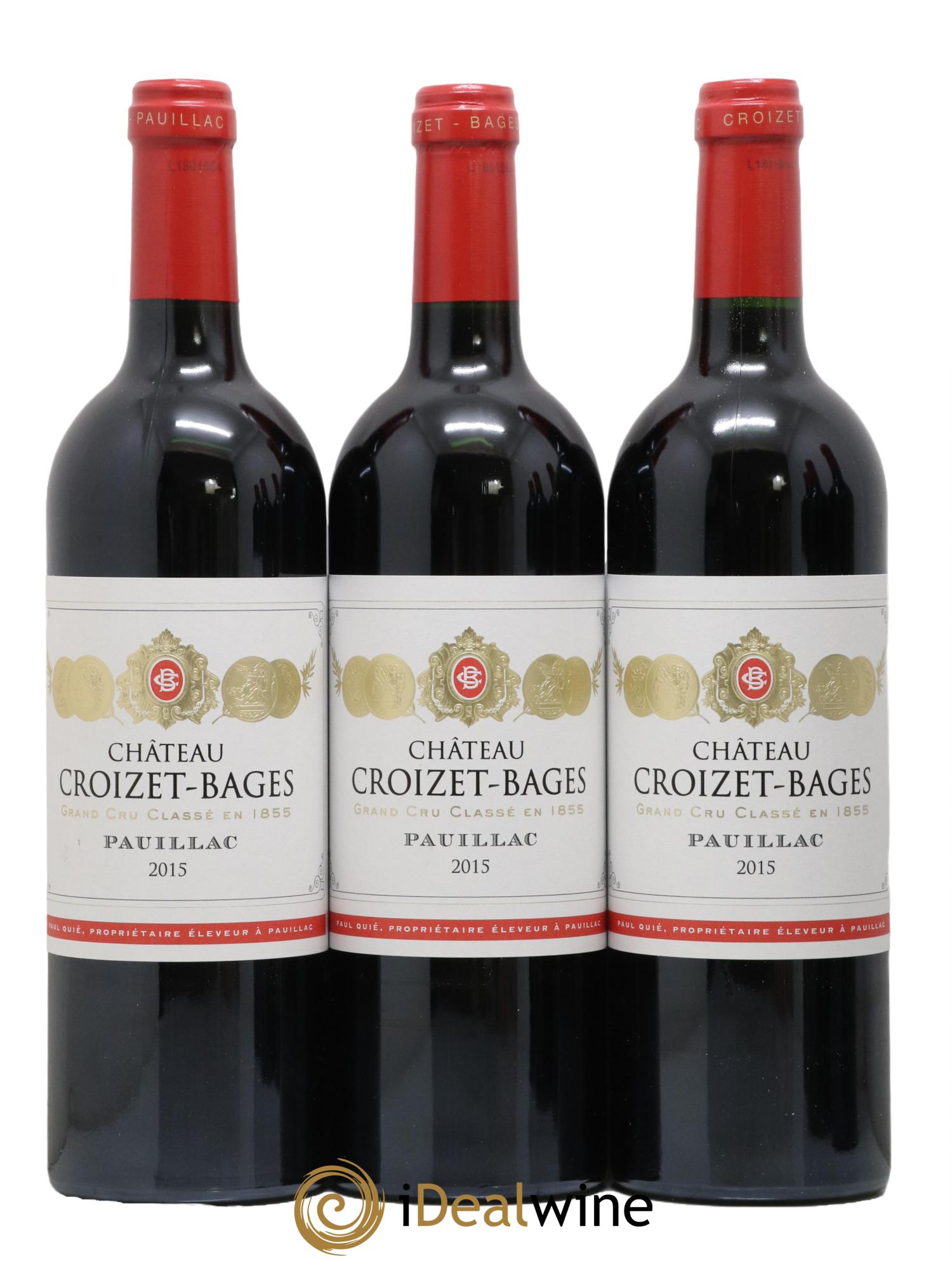Château Croizet Bages 5ème Grand Cru Classé 2015 - Lot de 12 bouteilles - 3