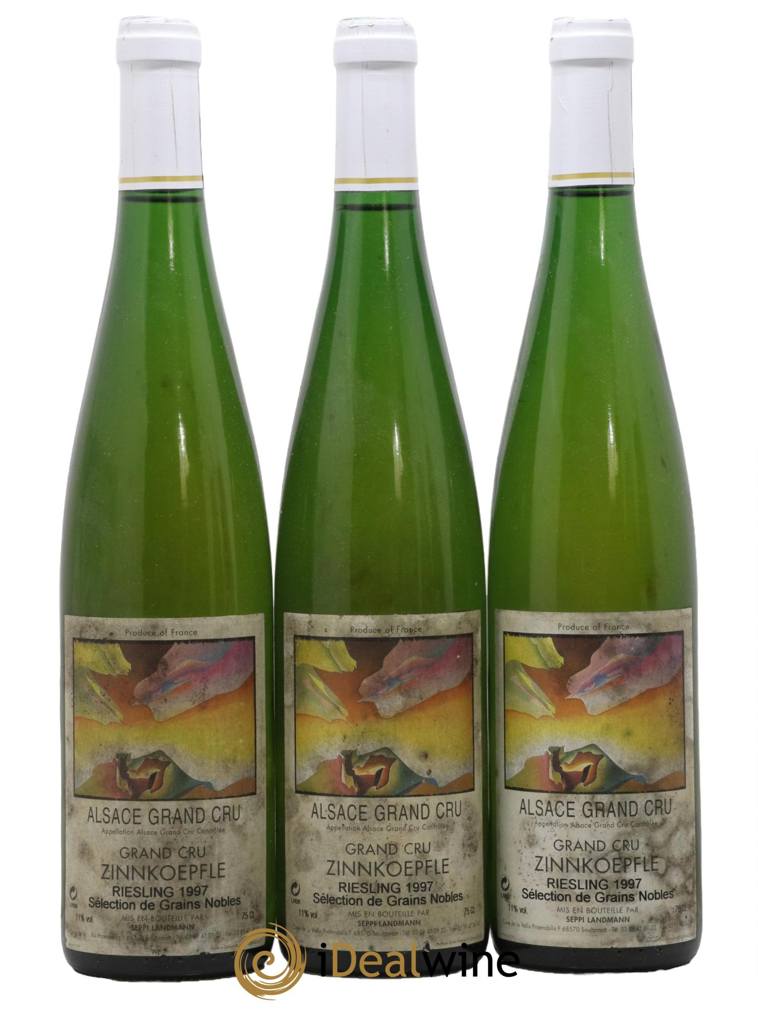 Riesling Sélection de Grains Nobles Zinnkoepfle Seppi Landmann 1997 - Lotto di 3 bottiglie - 0