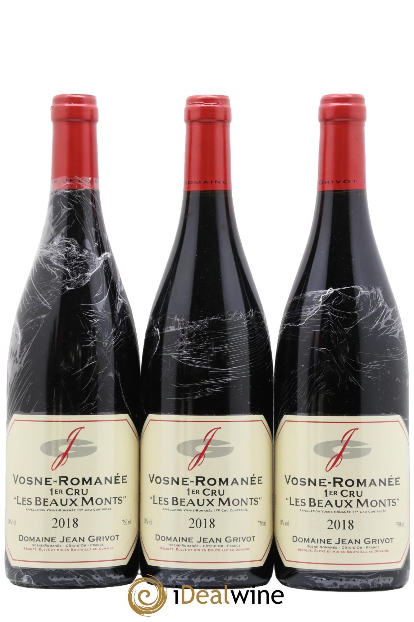 Vosne-Romanée 1er Cru Les Beaux-Monts Jean Grivot 2018 - Lot de 3 bouteilles - 0