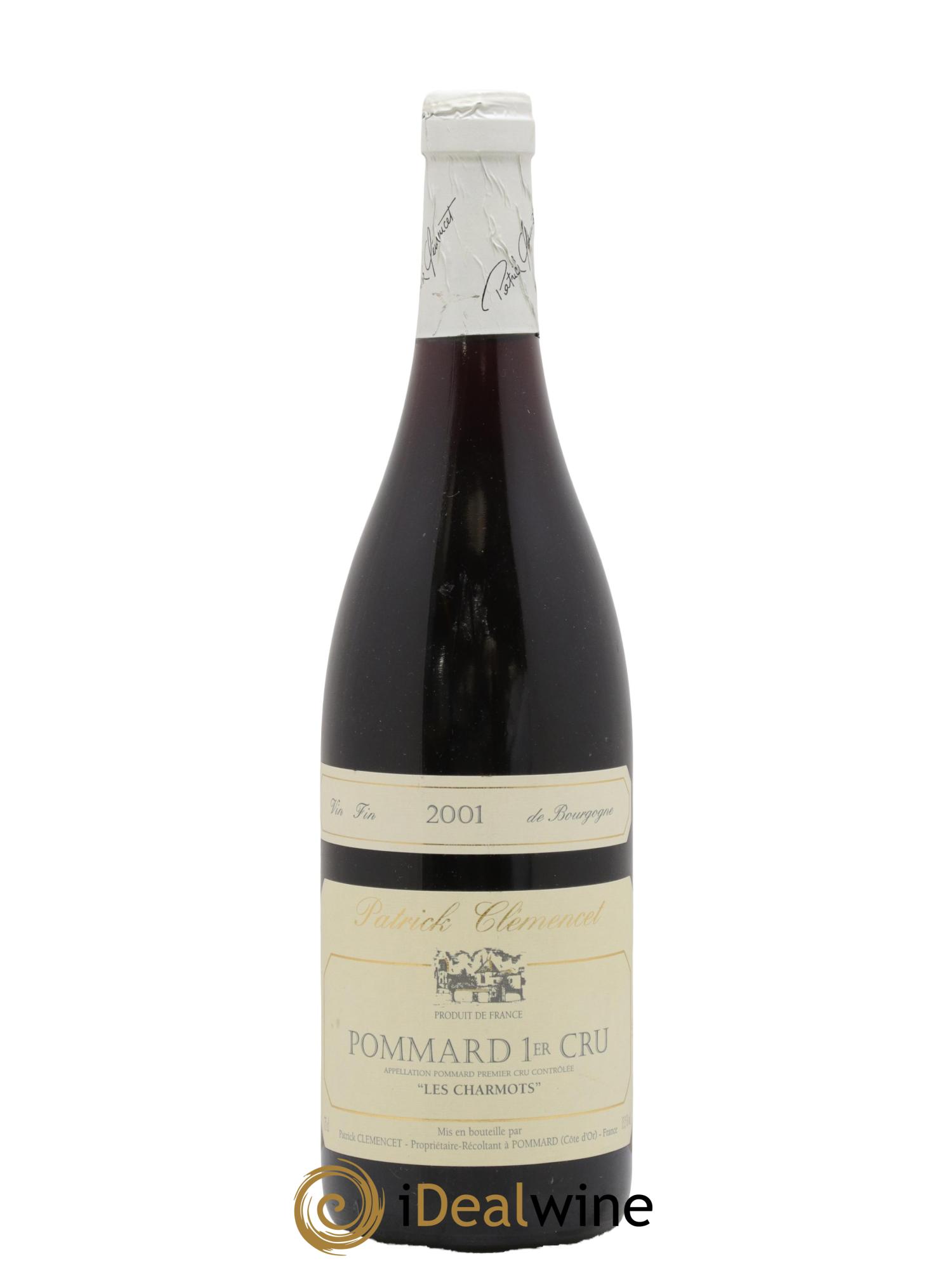 Pommard 1er Cru Les Charmots Patrick Clémencet 2001 - Lot de 1 bouteille - 0