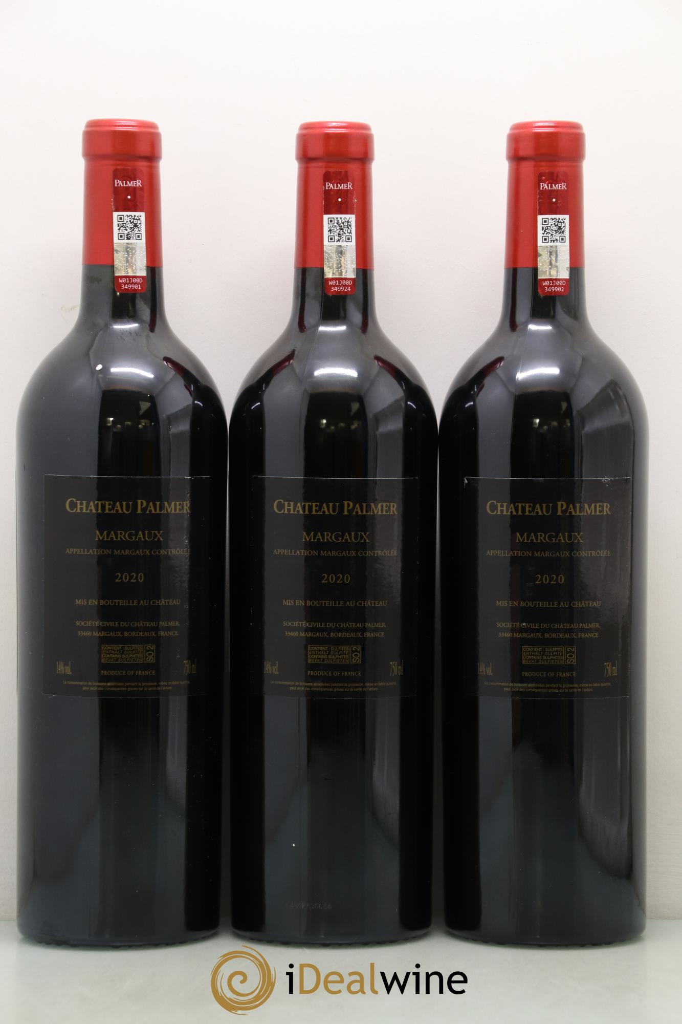 Château Palmer 3ème Grand Cru Classé 2020 - Lot de 3 bouteilles - 1