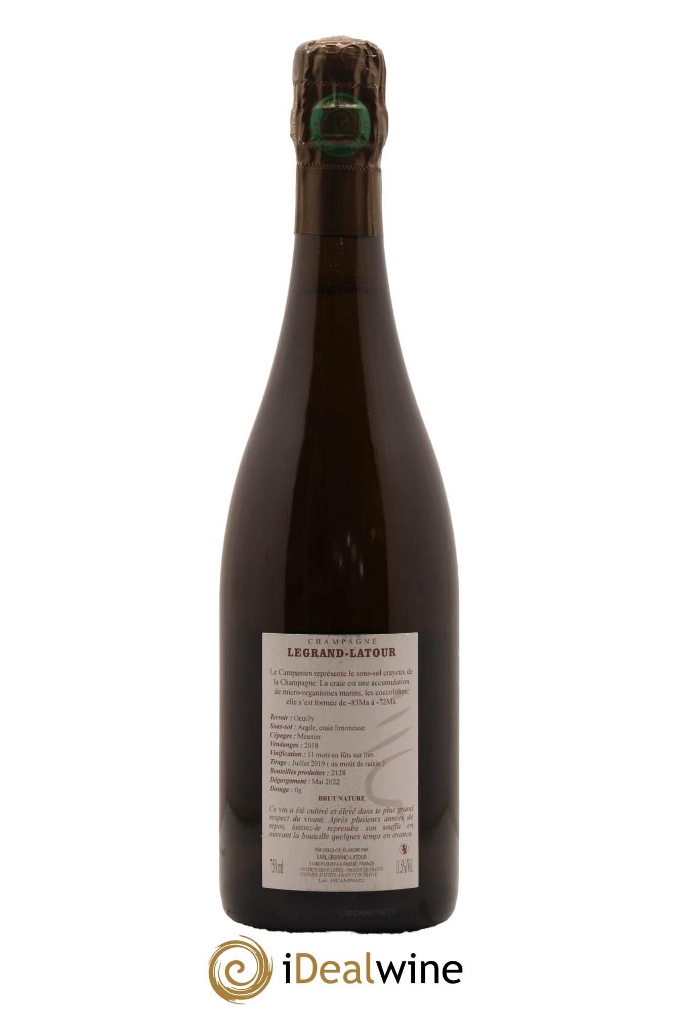 Campanien Legrand Latour 2018 - Lot de 1 bouteille - 1