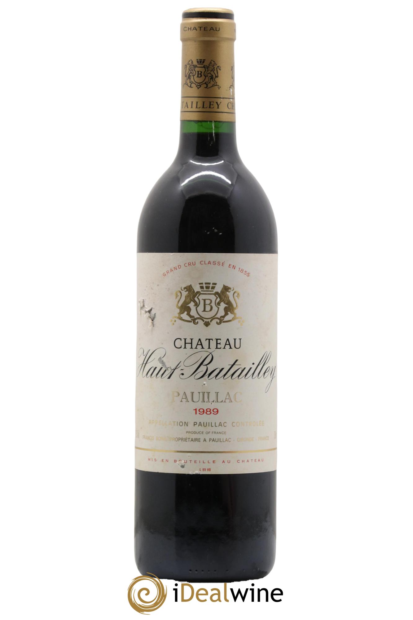 Château Haut Batailley 5ème Grand Cru Classé 1989 - Lot de 1 bouteille - 0