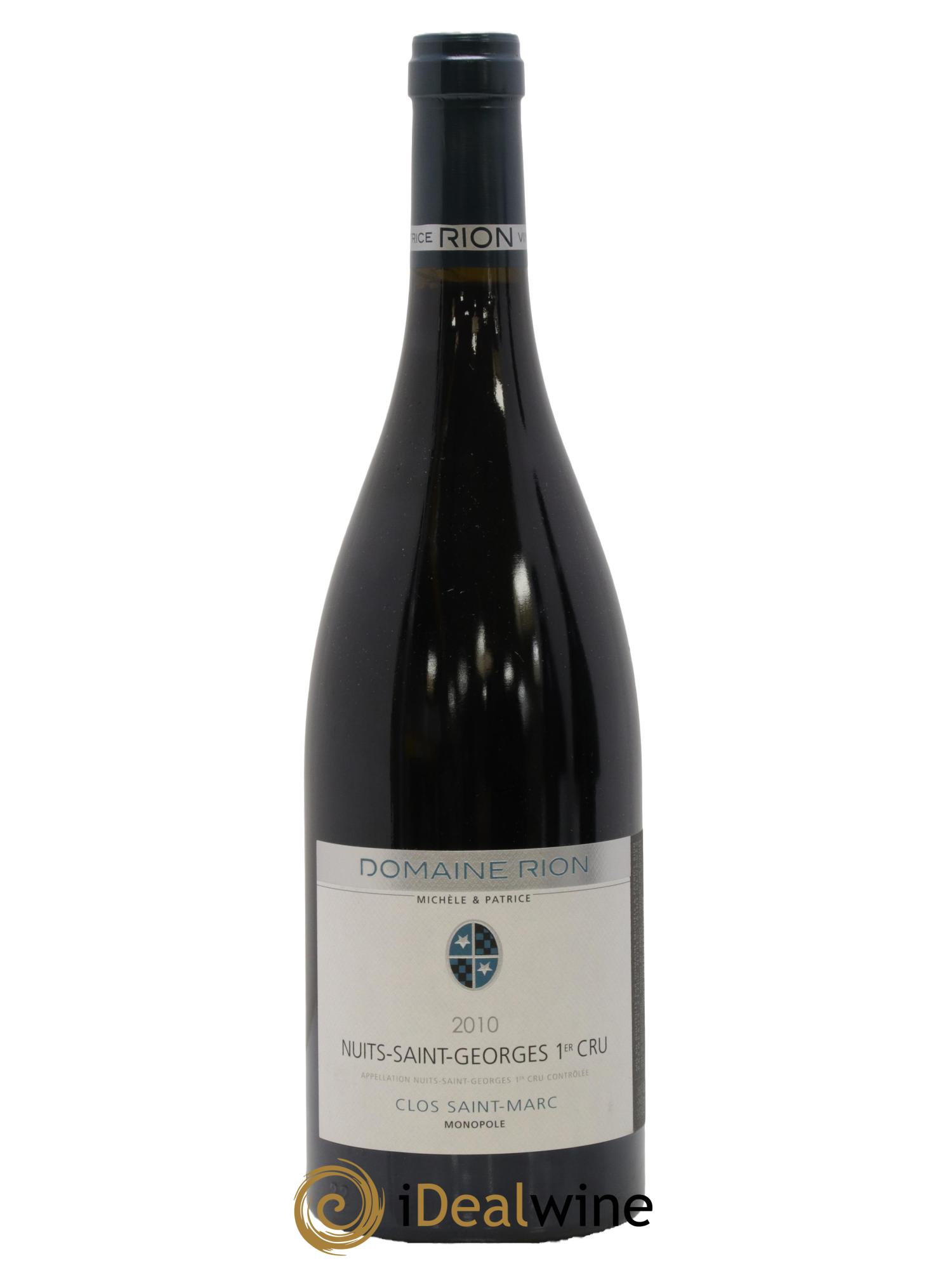 Nuits-Saint-Georges 1er Cru Clos Saint Marc Patrice Rion (Domaine) 2010 - Lot de 1 bouteille - 0