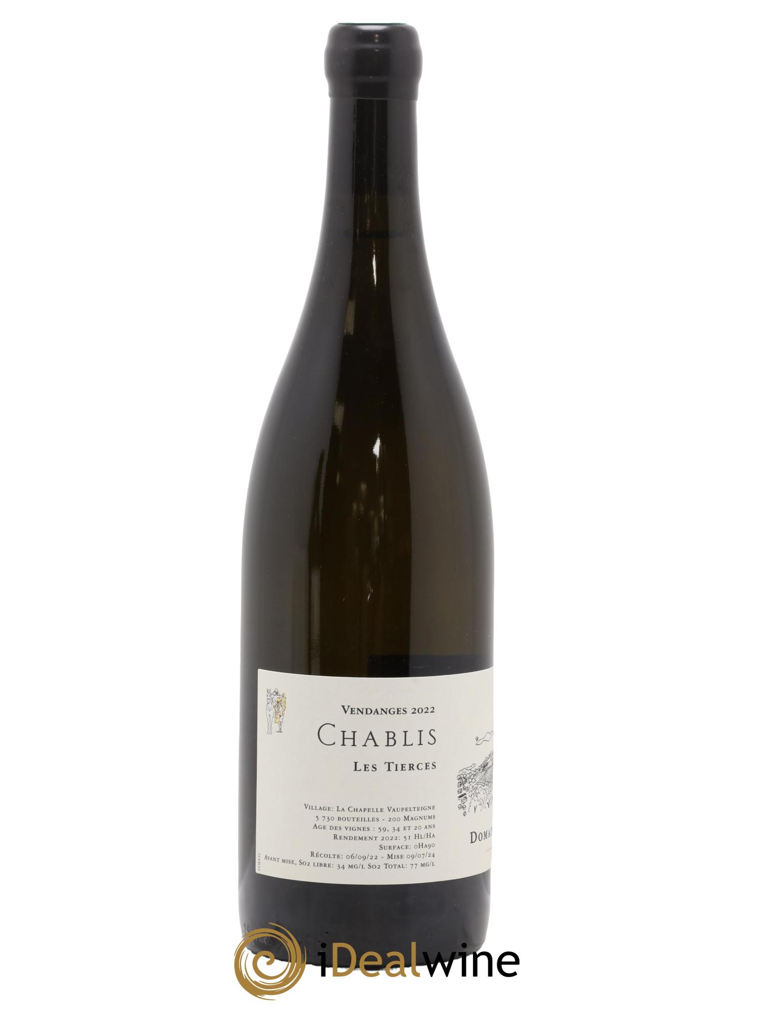 Chablis Les Tierces Jean Dauvissat Pere Et Fils 2022 - Lot de 1 bouteille - 1