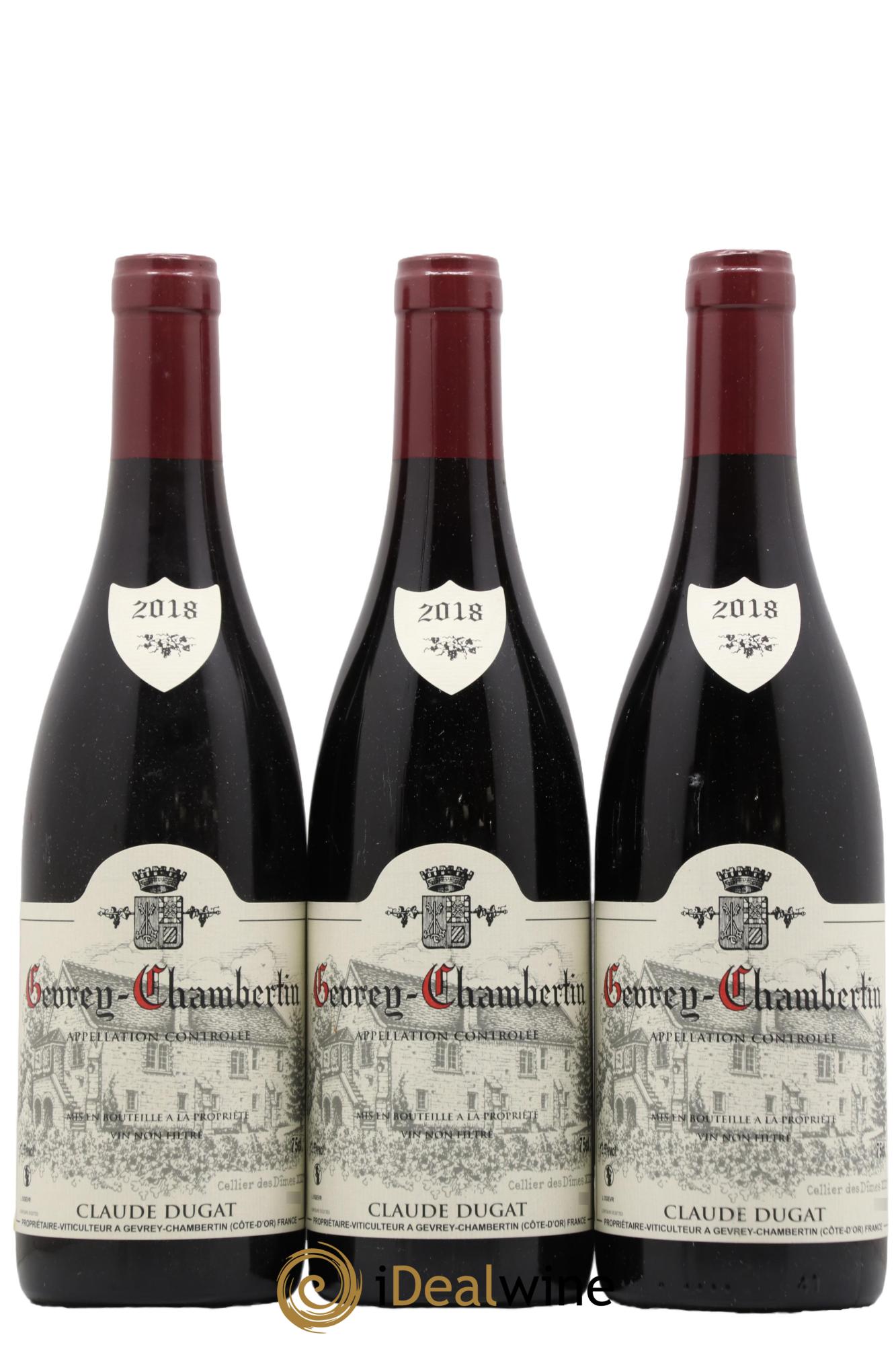 Gevrey-Chambertin Claude Dugat 2018 - Lot de 3 bouteilles - 0