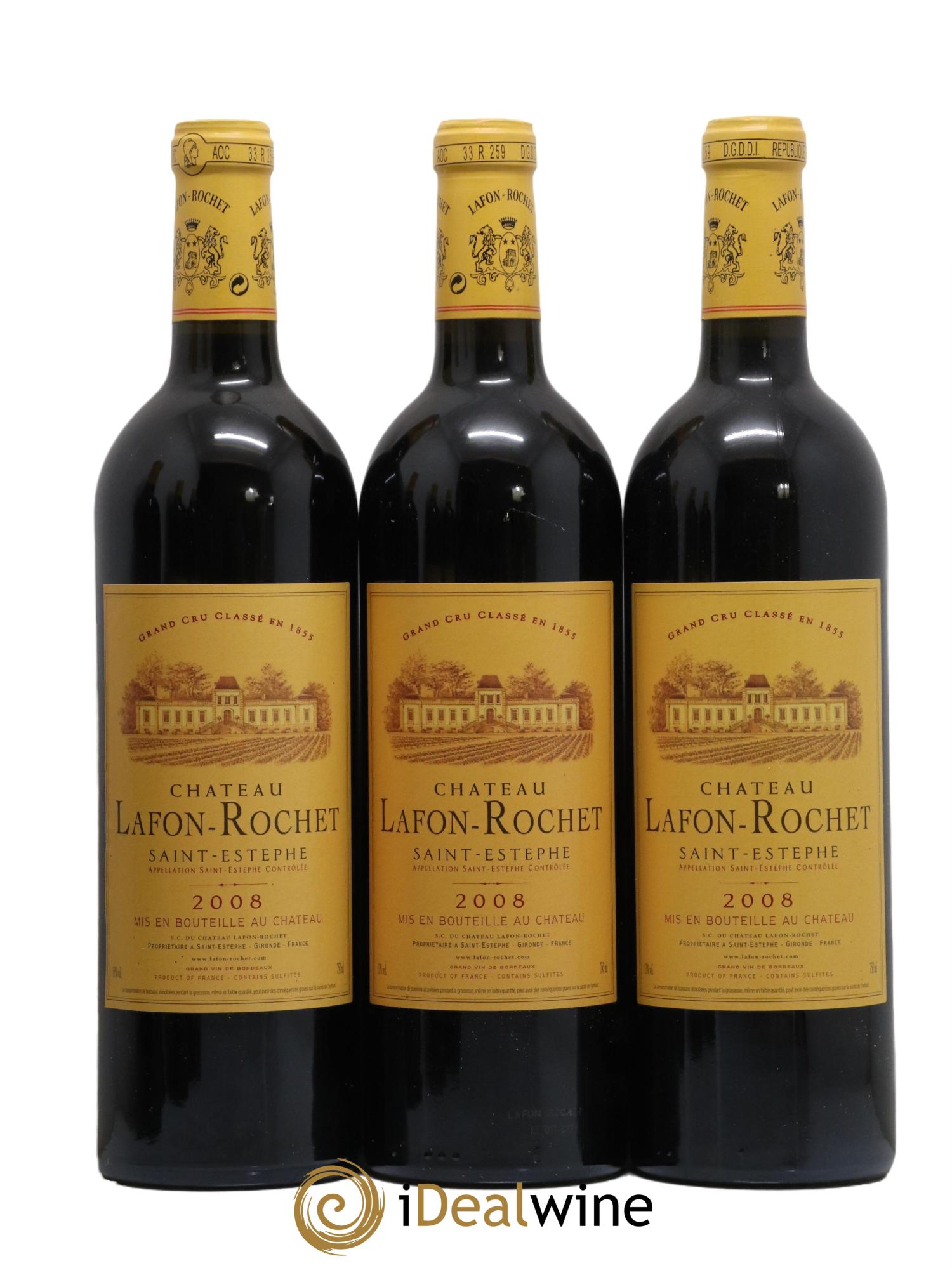 Château Lafon Rochet 4ème Grand Cru Classé 2008 - Lotto di 6 bottiglie - 2