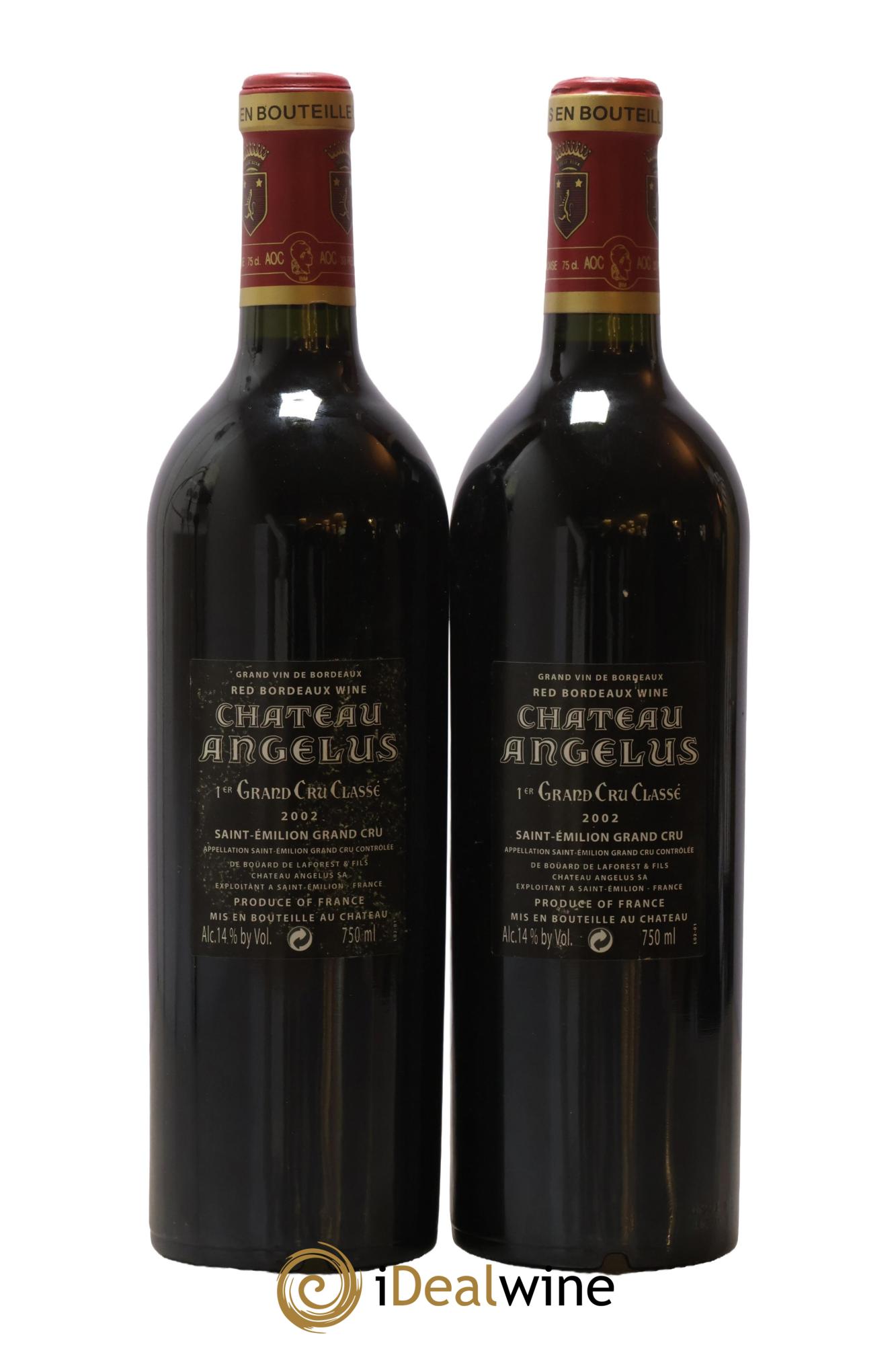 Château Angélus 1er Grand Cru Classé A 2002 - Lot of 2 bottles - 1