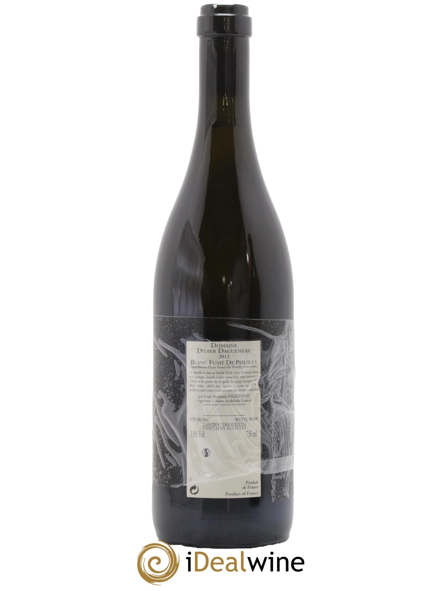 Vin de France (anciennement Pouilly-Fumé) Buisson Renard Dagueneau (Domaine Didier - Louis-Benjamin) 2012 - Lot de 1 bouteille - 1