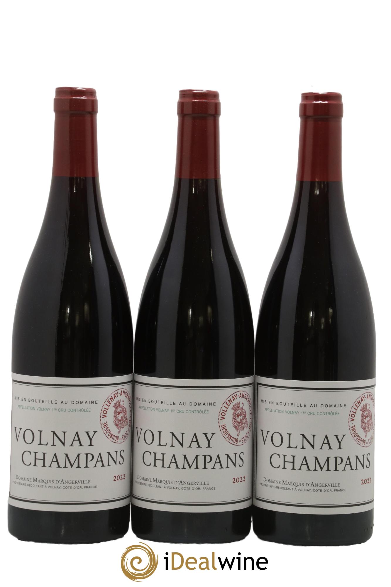 Volnay 1er Cru Champans Marquis d'Angerville (Domaine) 2022 - Lot de 3 bouteilles - 0