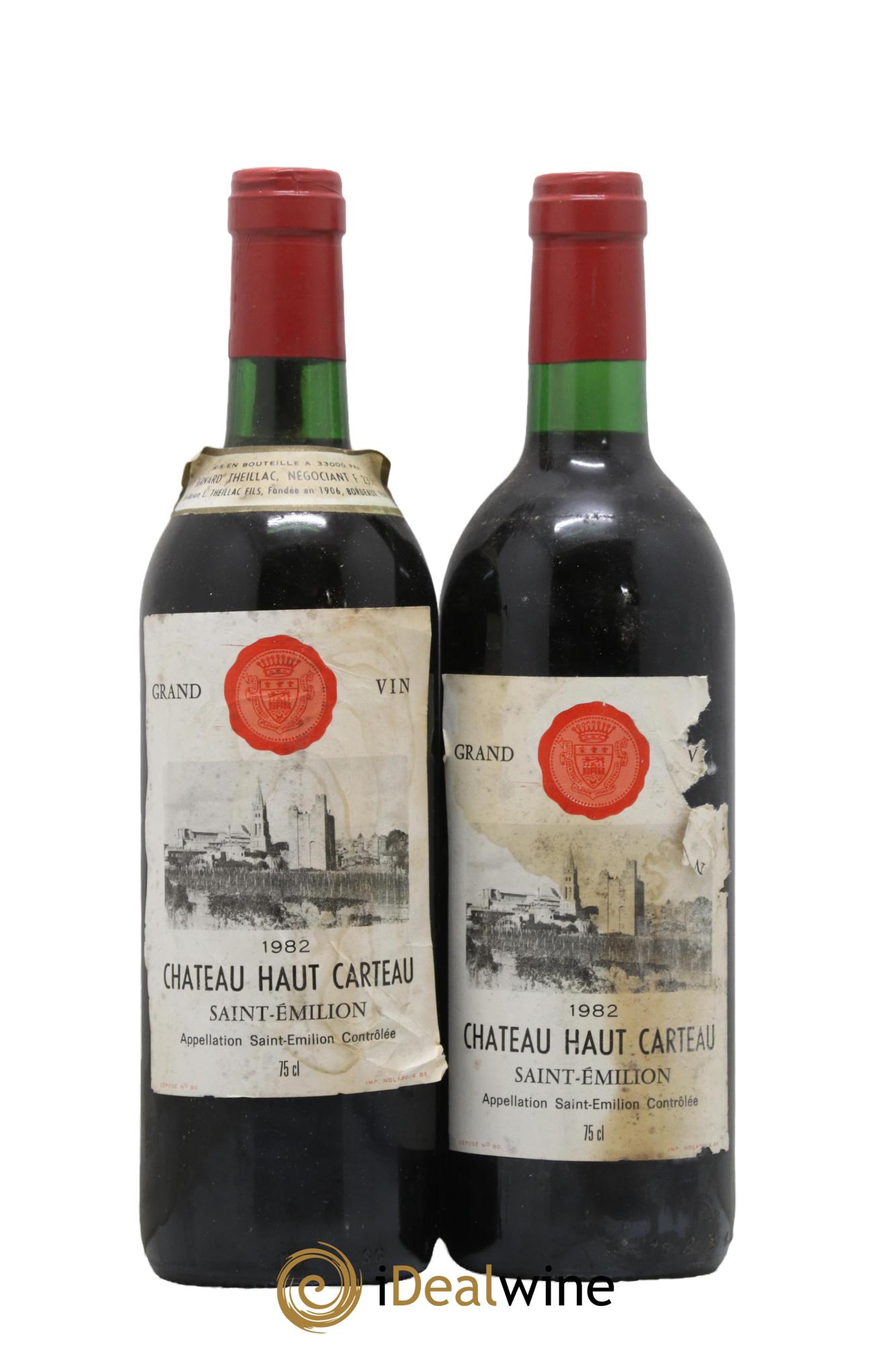 Saint-Émilion Château Haut Carteau 1982 - Lot de 2 bouteilles - 0