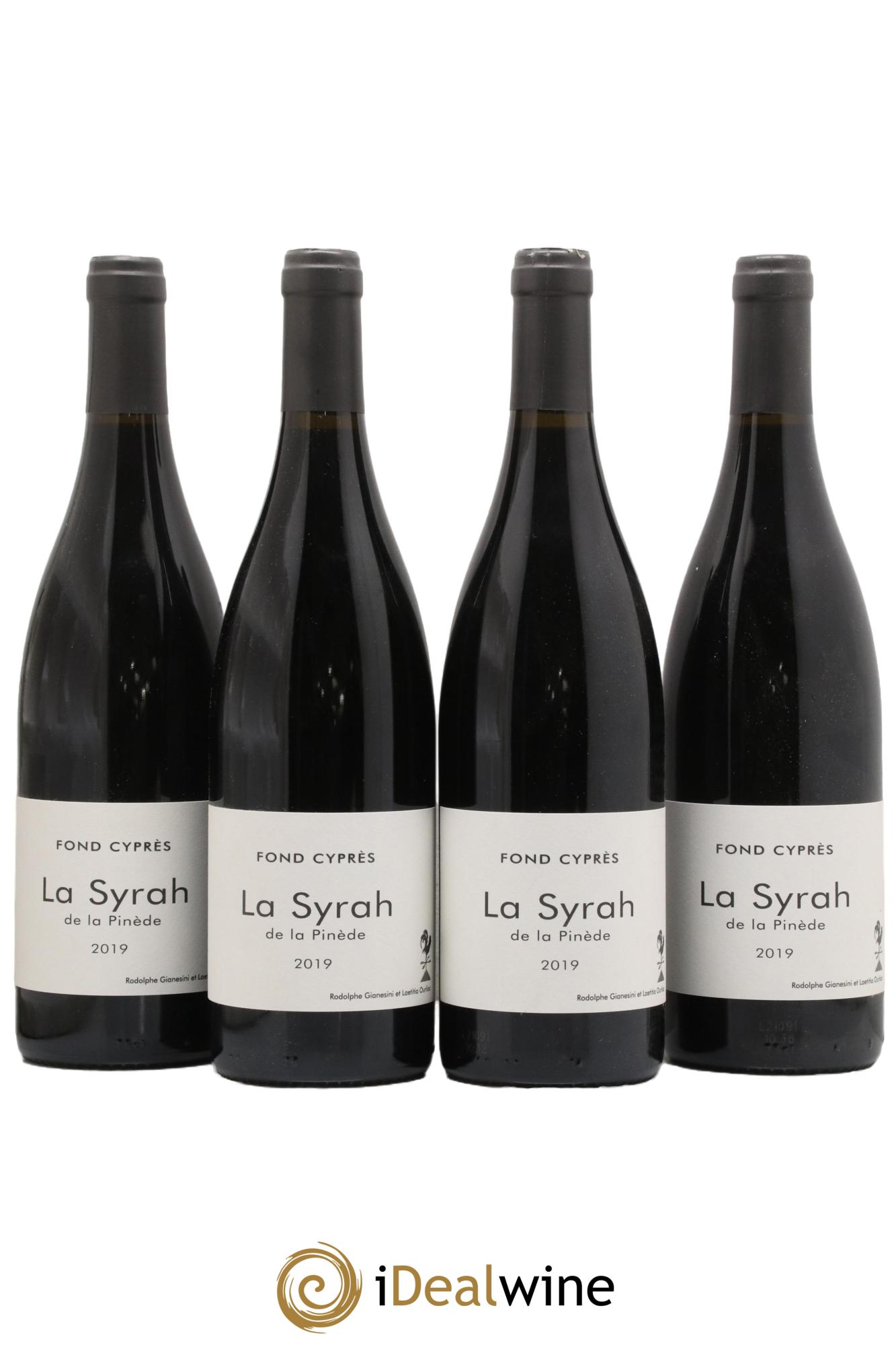 Vin de France Syrah de la Pinède Domaine Fond Cyprès 2019 - Lot of 4 bottles - 0