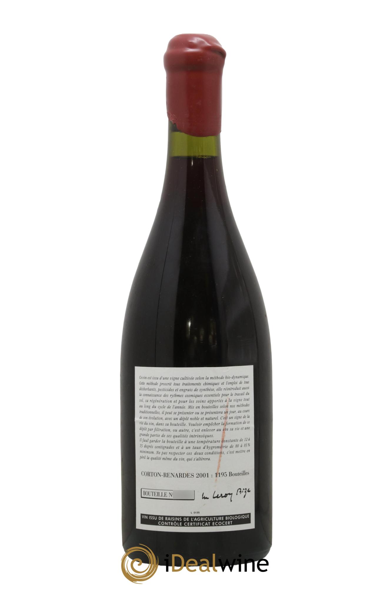 Corton Grand Cru Les Renardes Leroy (Domaine) 2001 - Lot de 1 bouteille - 1