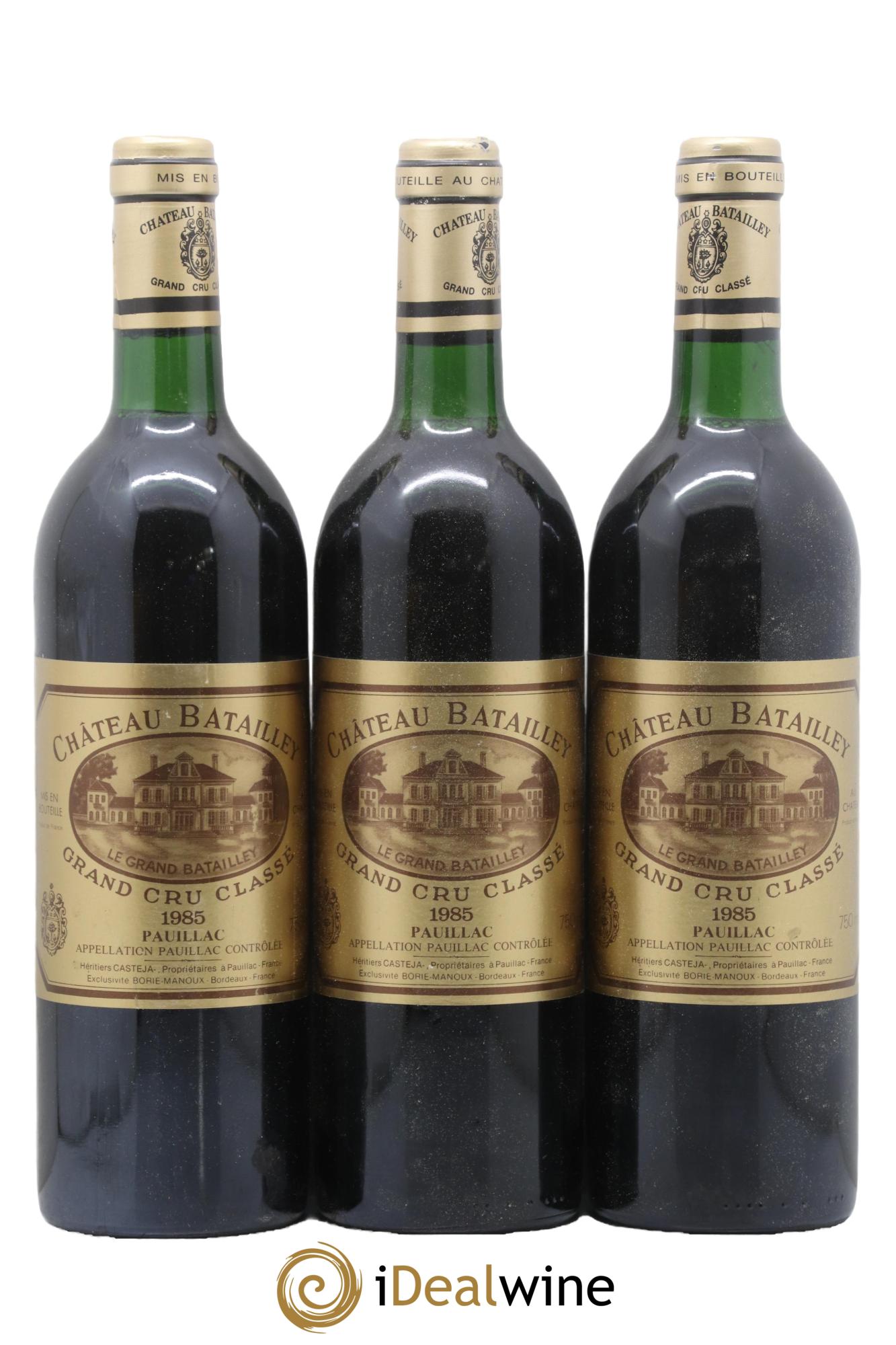 Château Batailley 5ème Grand Cru Classé 1985 - Lot de 3 bouteilles - 0