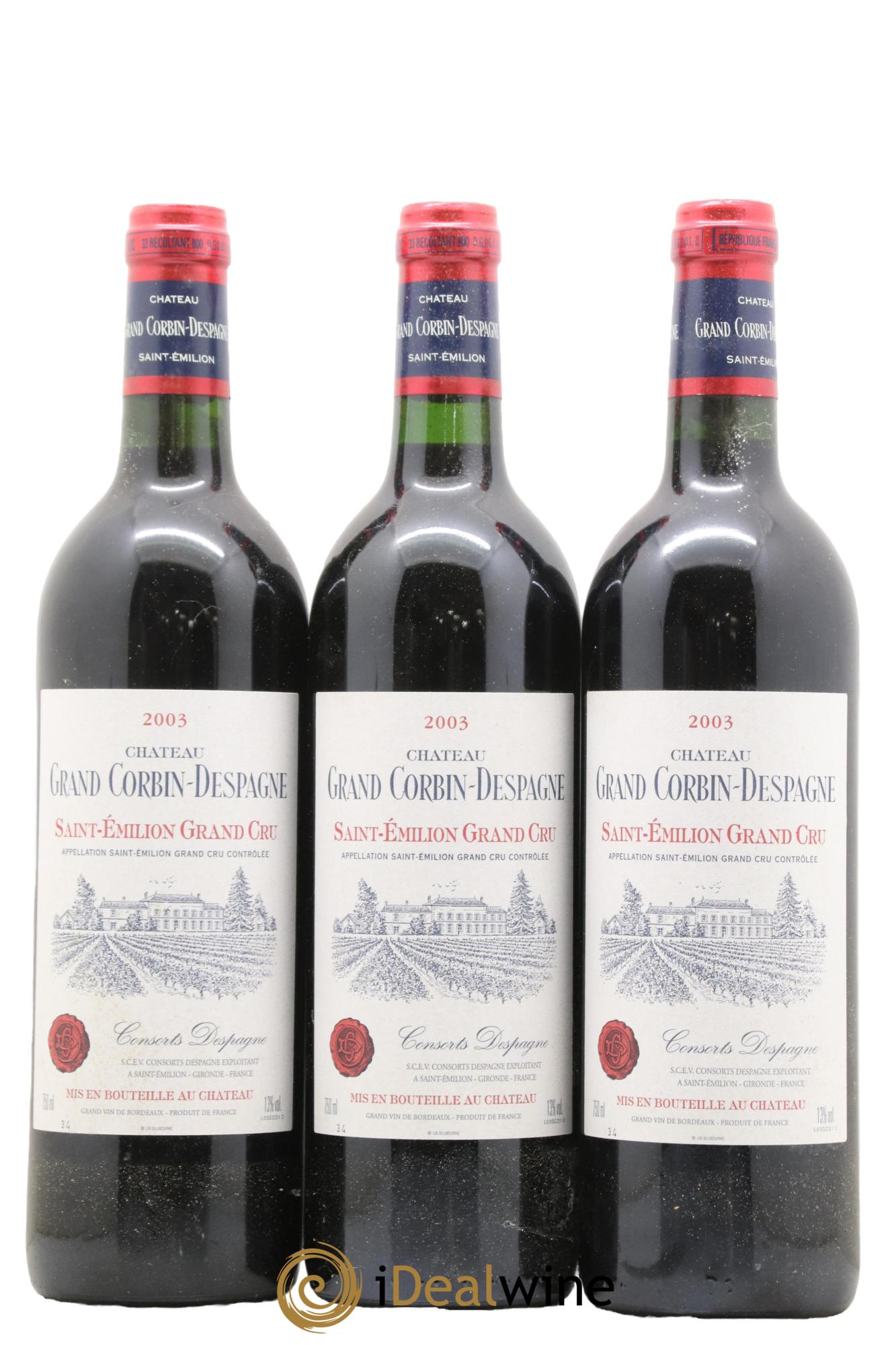 Château Grand Corbin Despagne Grand Cru Classé 2003 - Lot de 12 bouteilles - 4