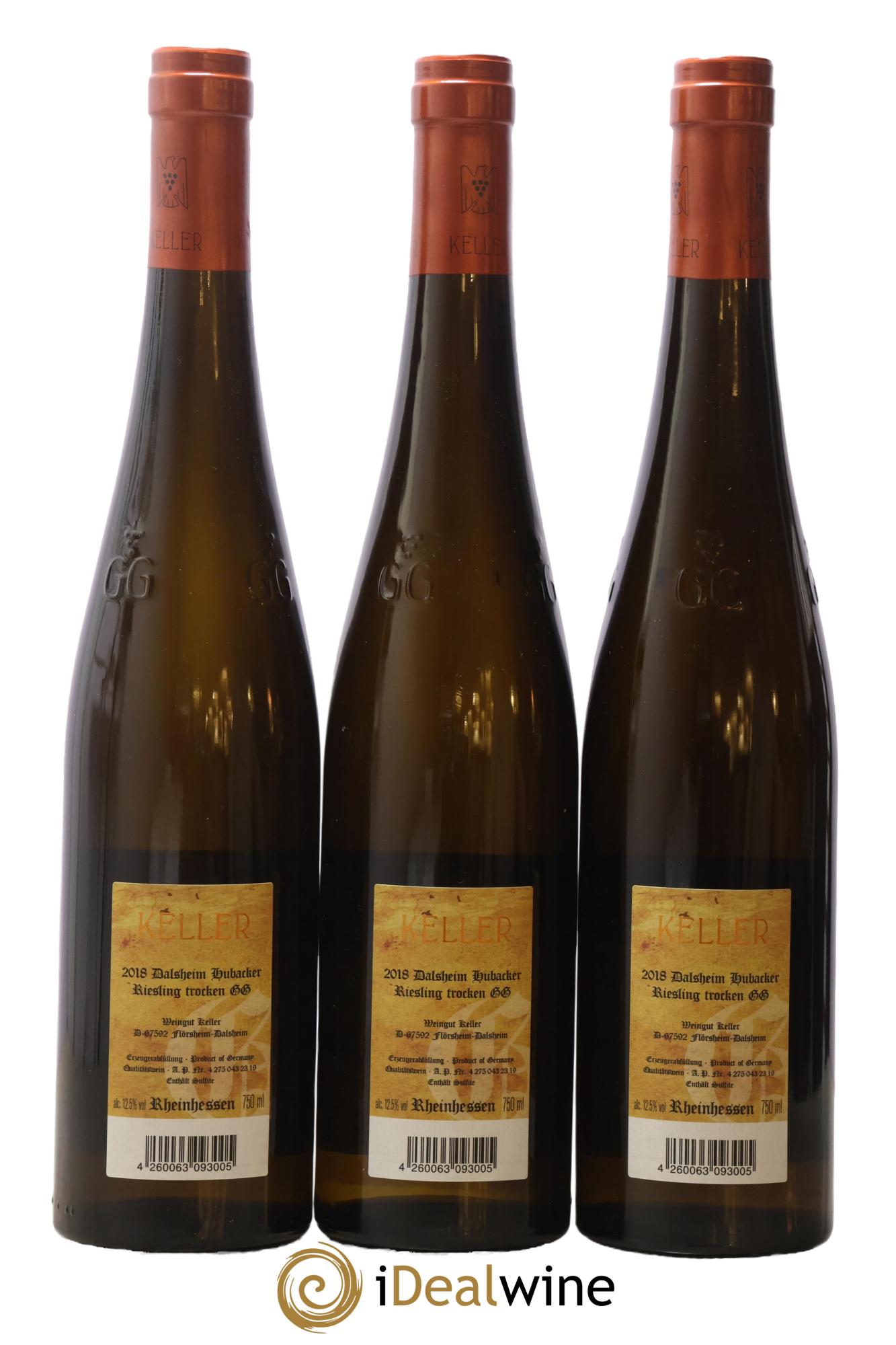 Riesling Trocken GG Dalsheim Hubacker Keller 2018 - Posten von 3 Flaschen - 1