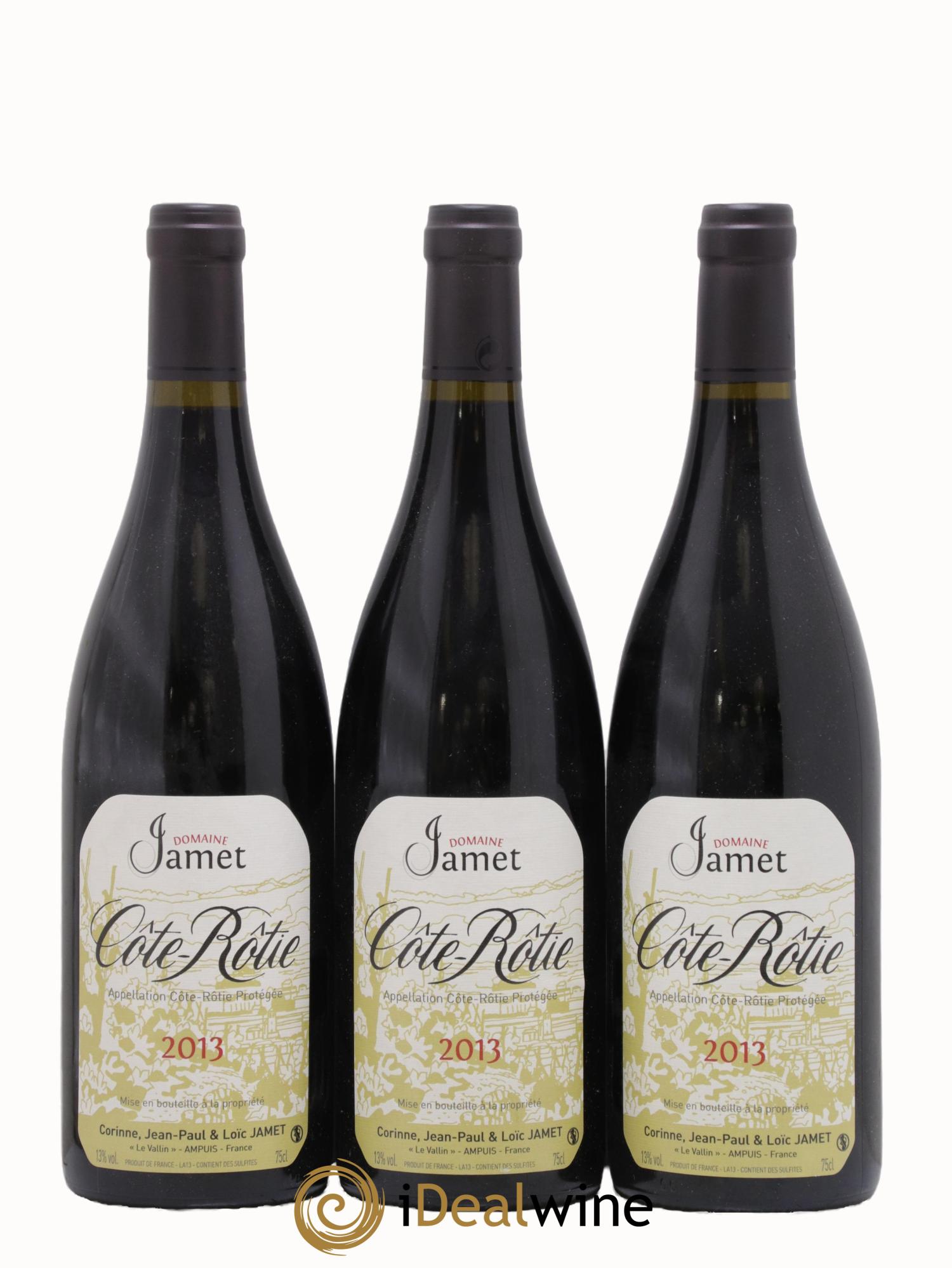 Côte-Rôtie Jamet (Domaine) 2013 - Lot of 3 bottles - 0