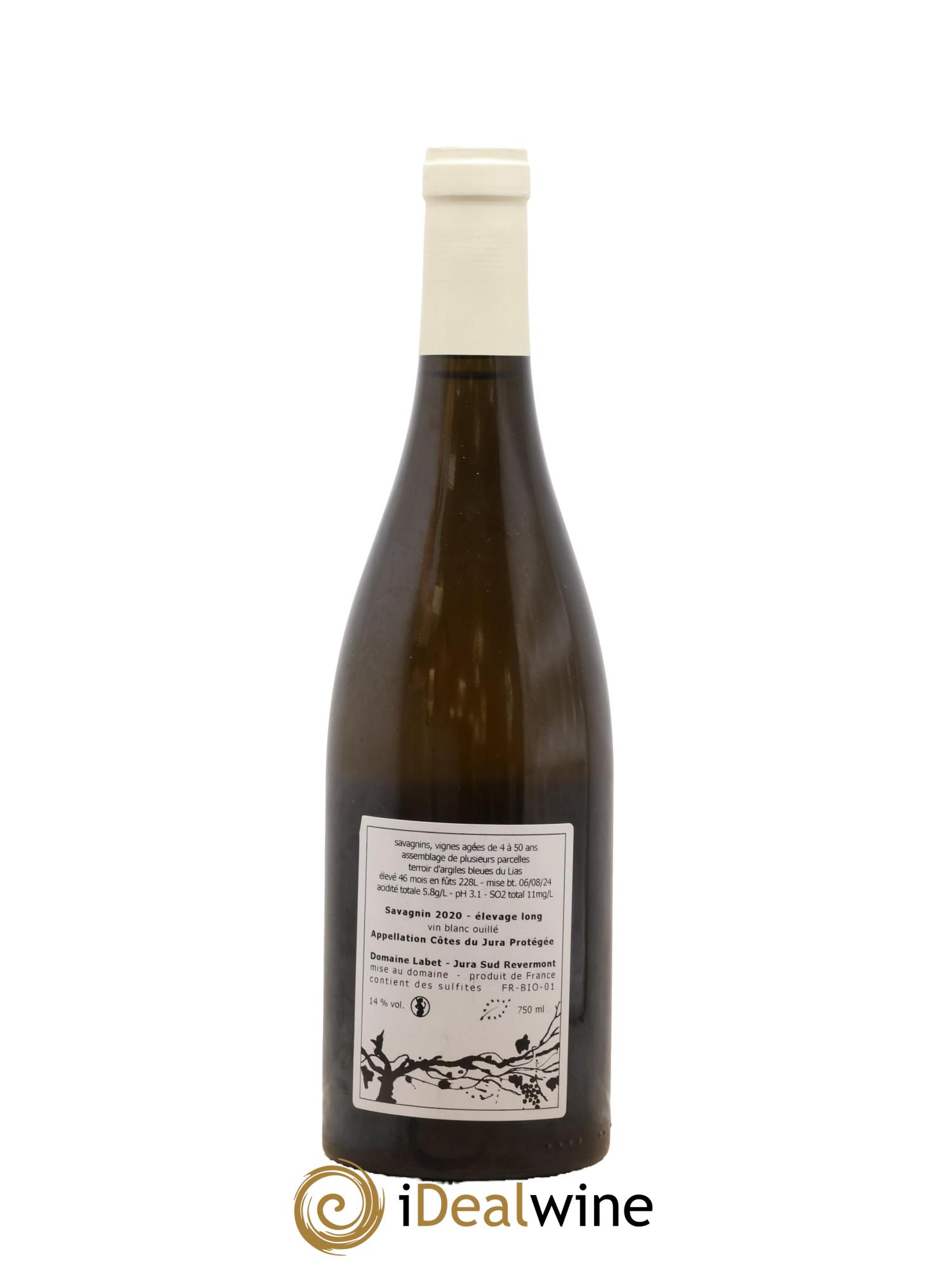 Côtes du Jura Savagnin - élevage long Les insolites Charline Romain Julien Labet 2020 - Posten von 1 Flasche - 1
