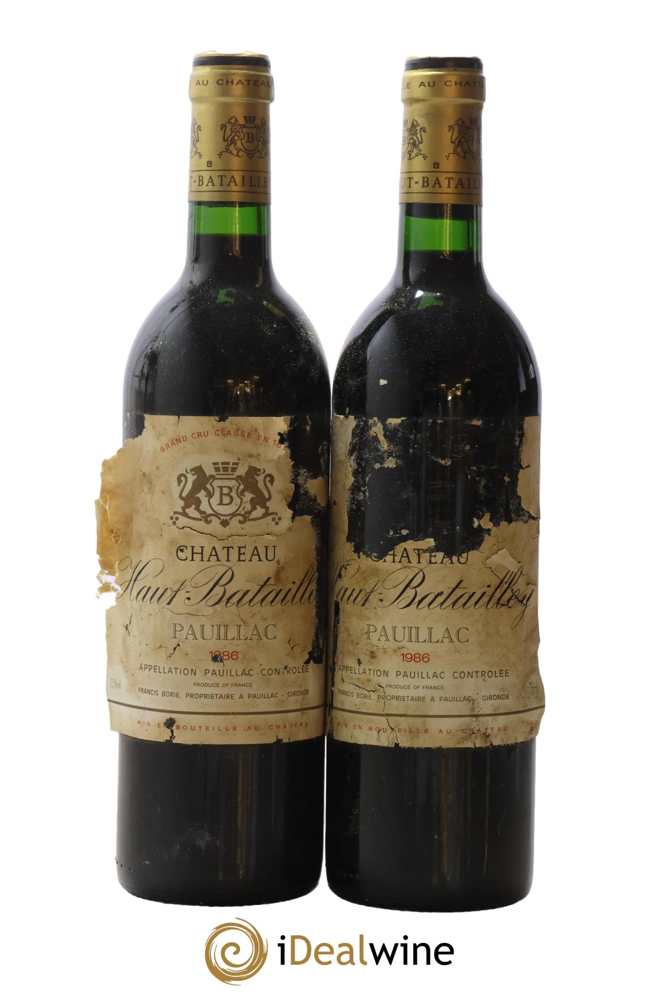 Château Haut Batailley 5ème Grand Cru Classé 1986 - Lot de 2 bouteilles - 0