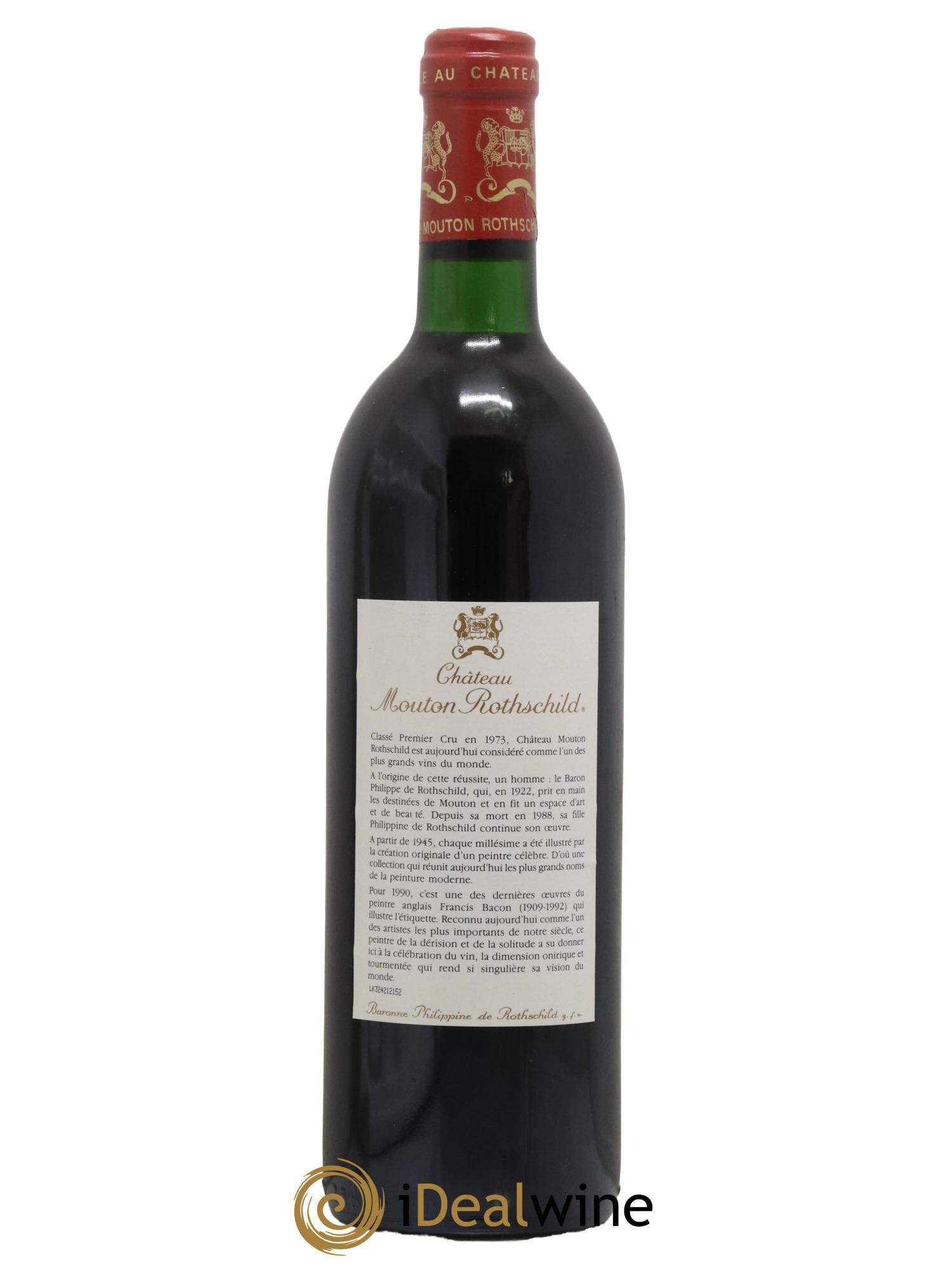 Château Mouton Rothschild 1er Grand Cru Classé 1990 - Lot de 1 bouteille - 1