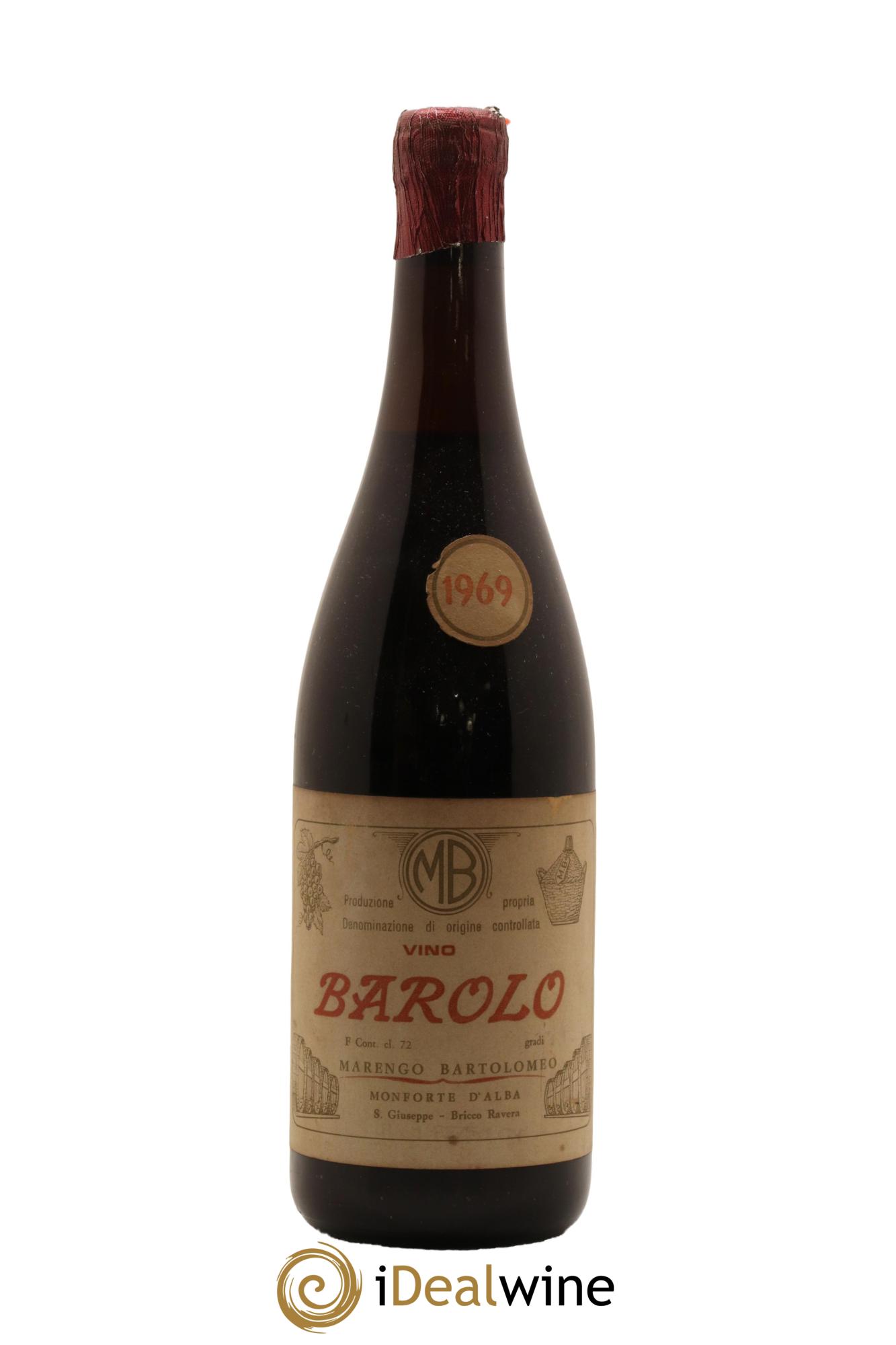Barolo Bartolomeo Marengo 1969 - Lot de 1 bouteille - 0