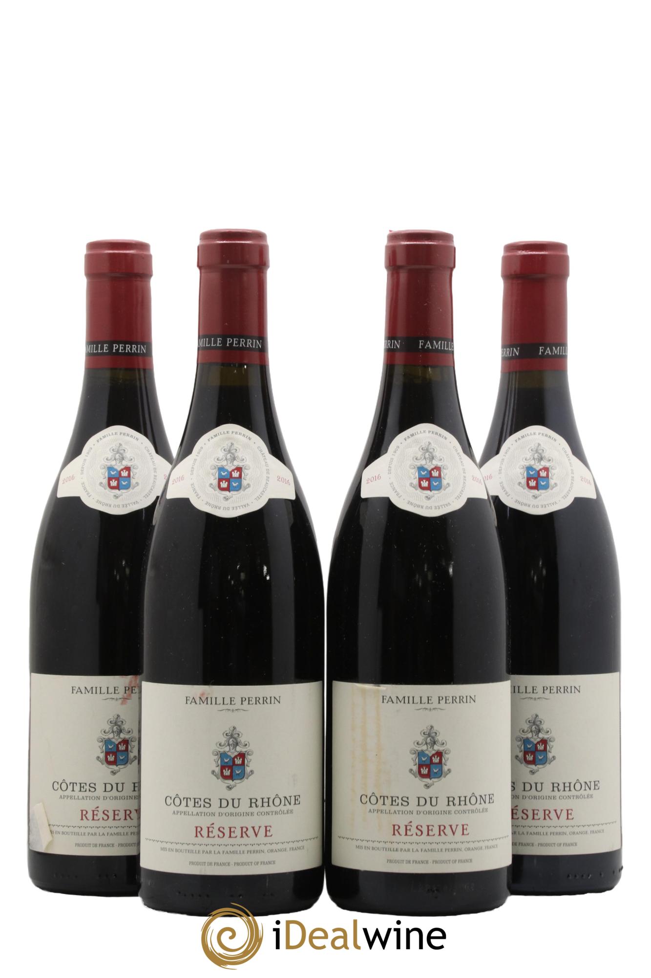 Côtes-du-Rhône Réserve Famille Perrin 2010 - Posten von 4 Flaschen - 0