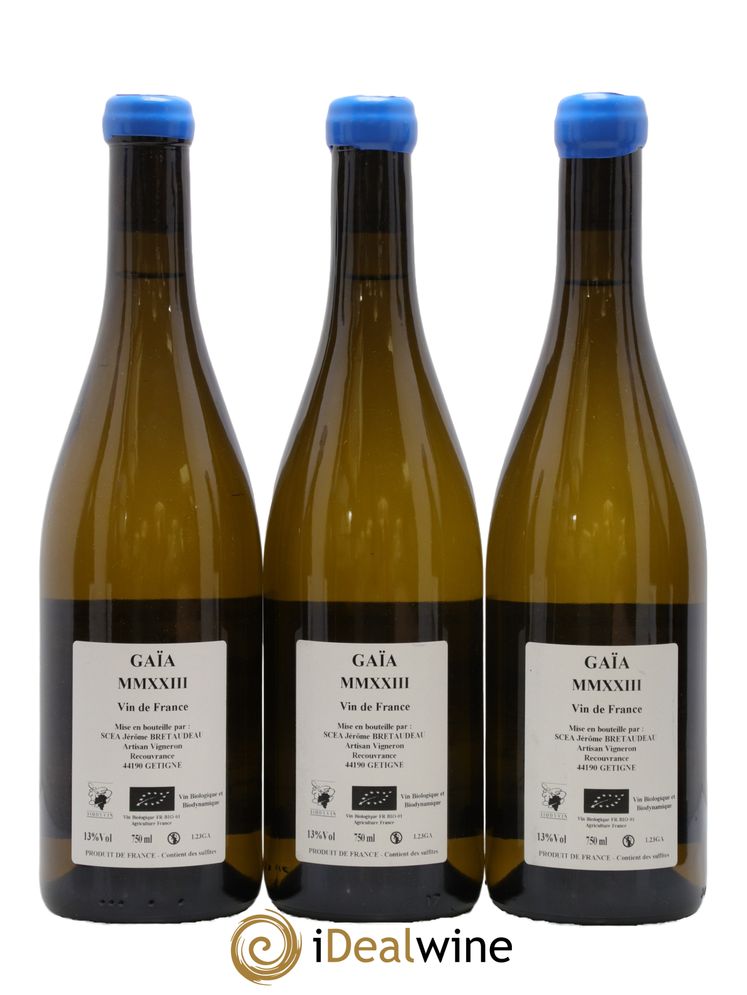 Vin de France Gaïa Jérôme Bretaudeau - Domaine de Bellevue 2023 - Lot de 3 bouteilles - 1