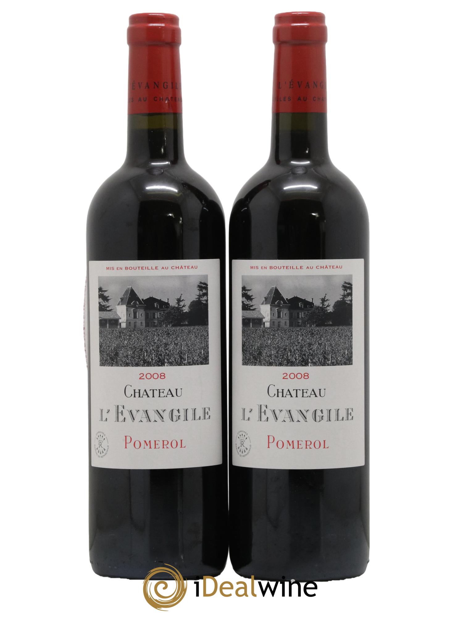 Château l' Évangile 2008 - Lot de 2 bouteilles - 0