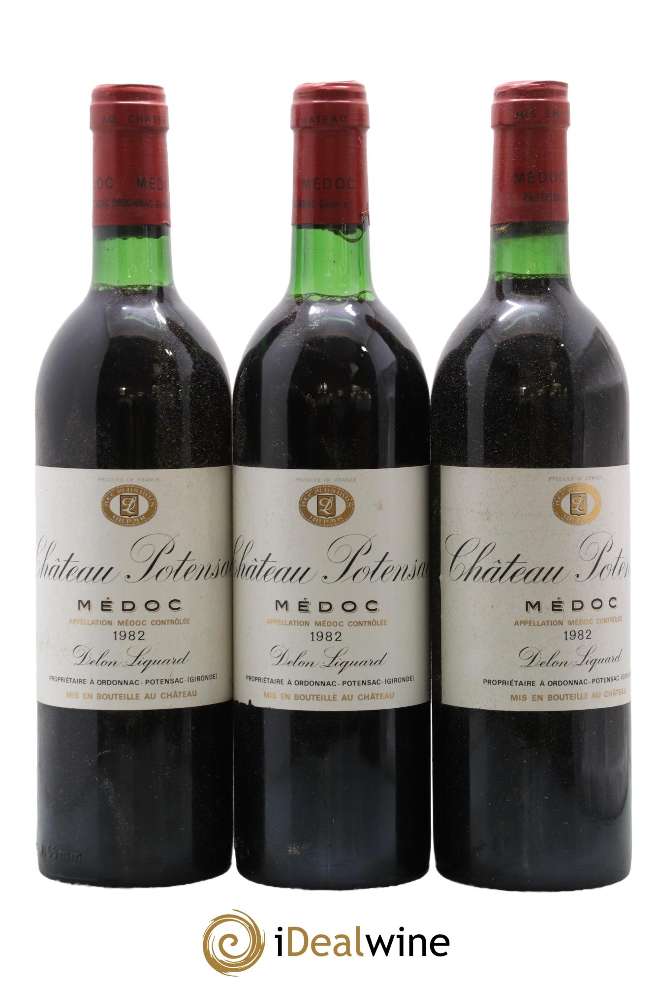 Château Potensac 1982 - Lot of 3 bottles - 0