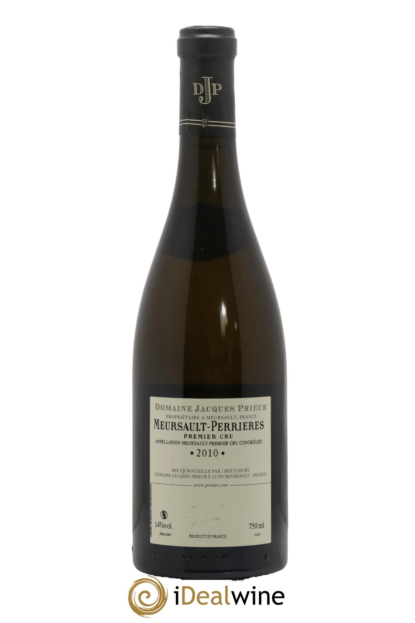 Meursault 1er Cru Perrières Jacques Prieur (Domaine) 2010 - Lot de 1 bouteille - 1