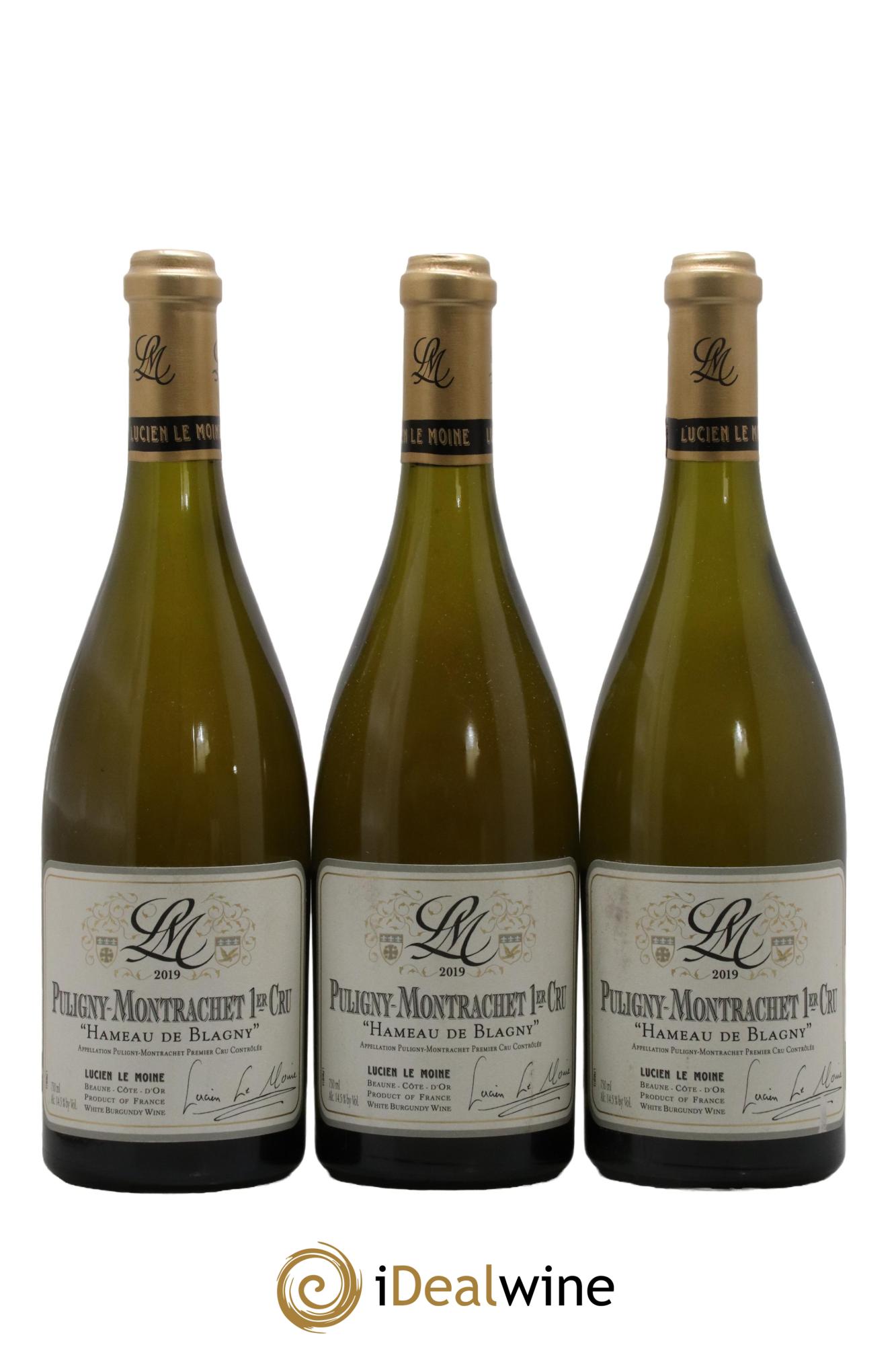 Puligny-Montrachet 1er Cru Hameau De Blagny Lucien Le Moine 2019 - Lot de 3 bouteilles - 0