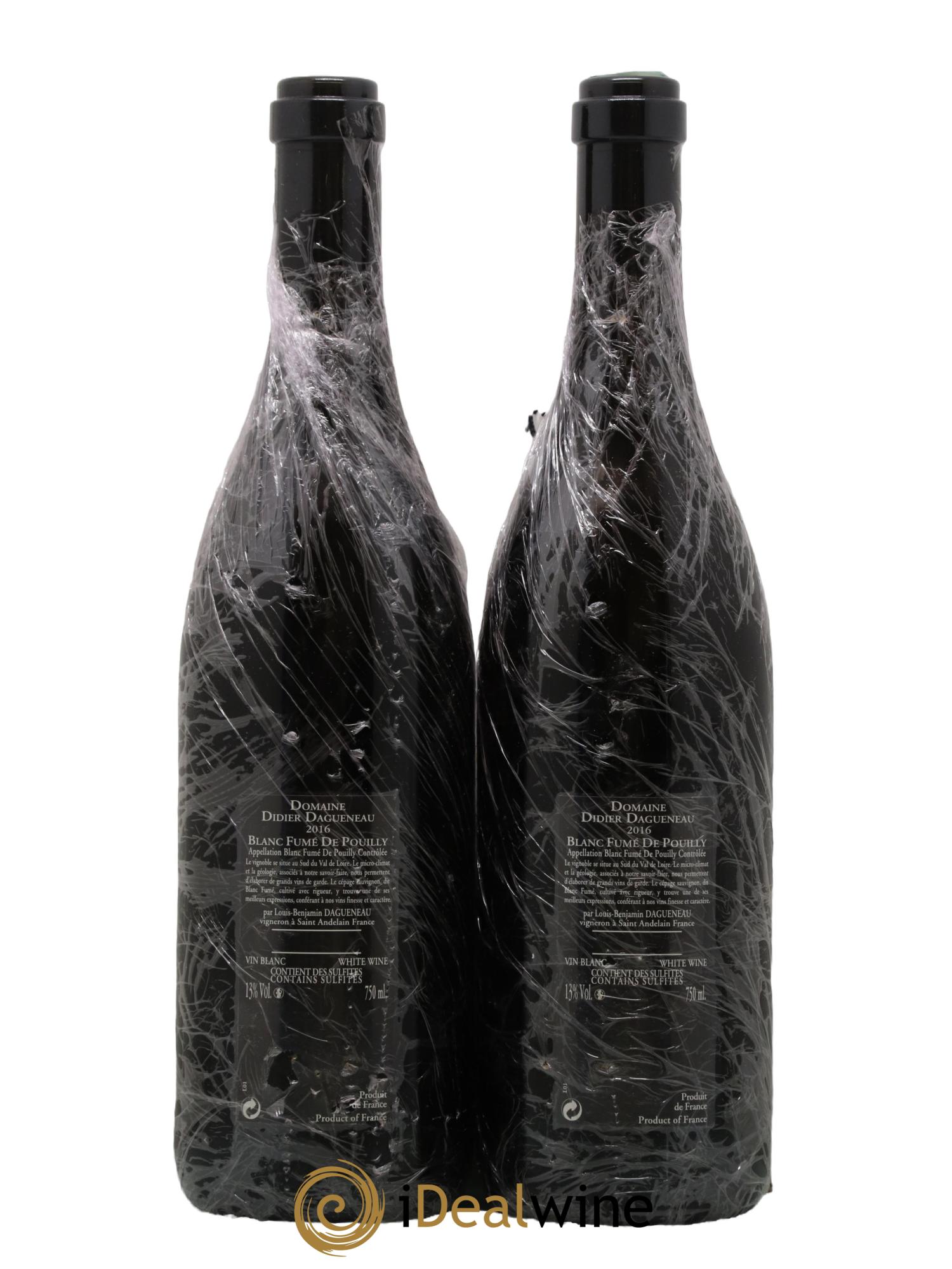 Vin de France (anciennement Pouilly-Fumé) Silex Dagueneau (Domaine Didier - Louis-Benjamin) 2016 - Lot de 2 bouteilles - 1