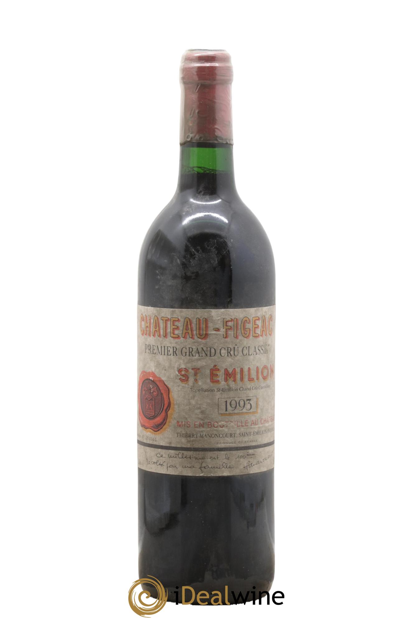 Château Figeac 1er Grand Cru Classé A 1993 - Posten von 1 Flasche - 0
