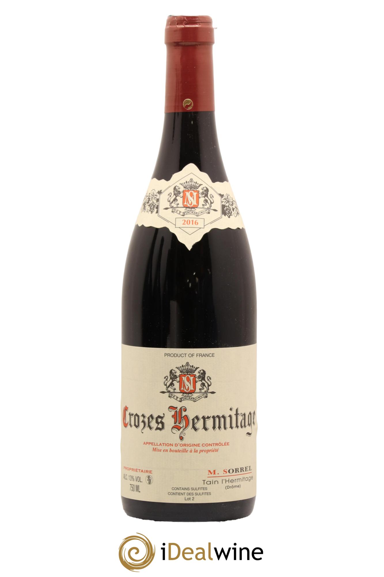 Crozes-Hermitage Marc Sorrel 2016 - Lot de 1 bouteille - 0