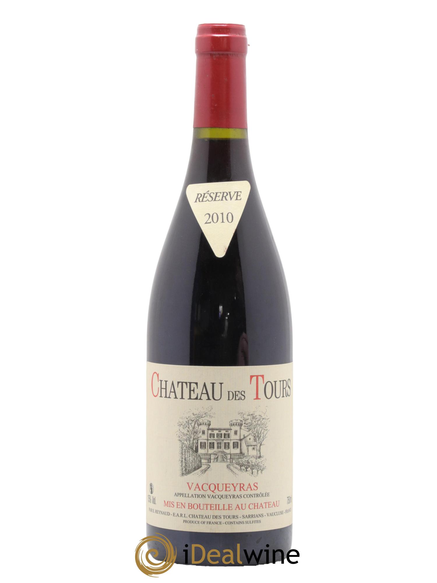 Vacqueyras Château des Tours Emmanuel Reynaud 2010 - Lot de 1 bouteille - 0