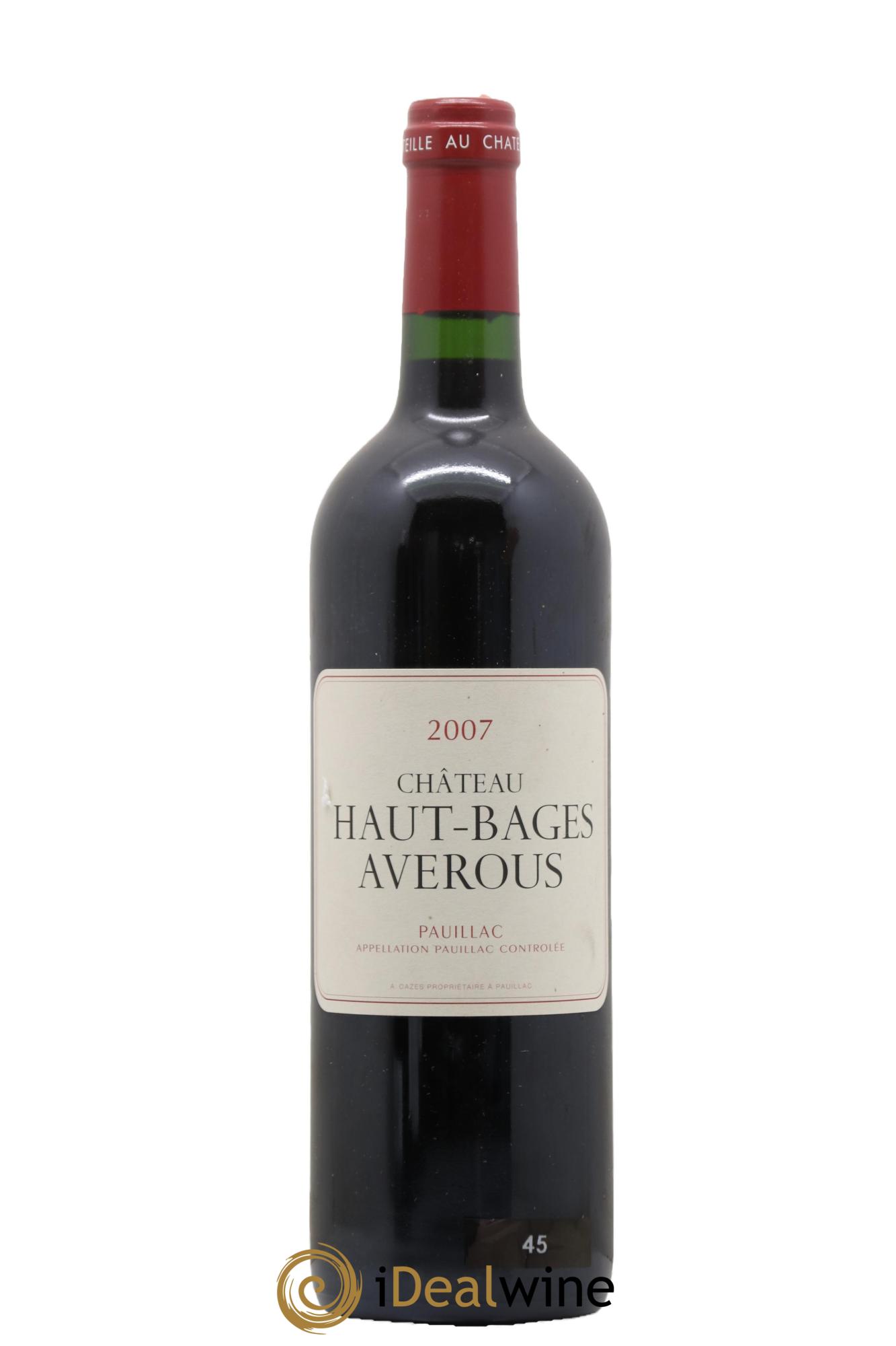 Château Haut Bages Averous Cru Bourgeois 2007 - Lot de 1 bouteille - 0