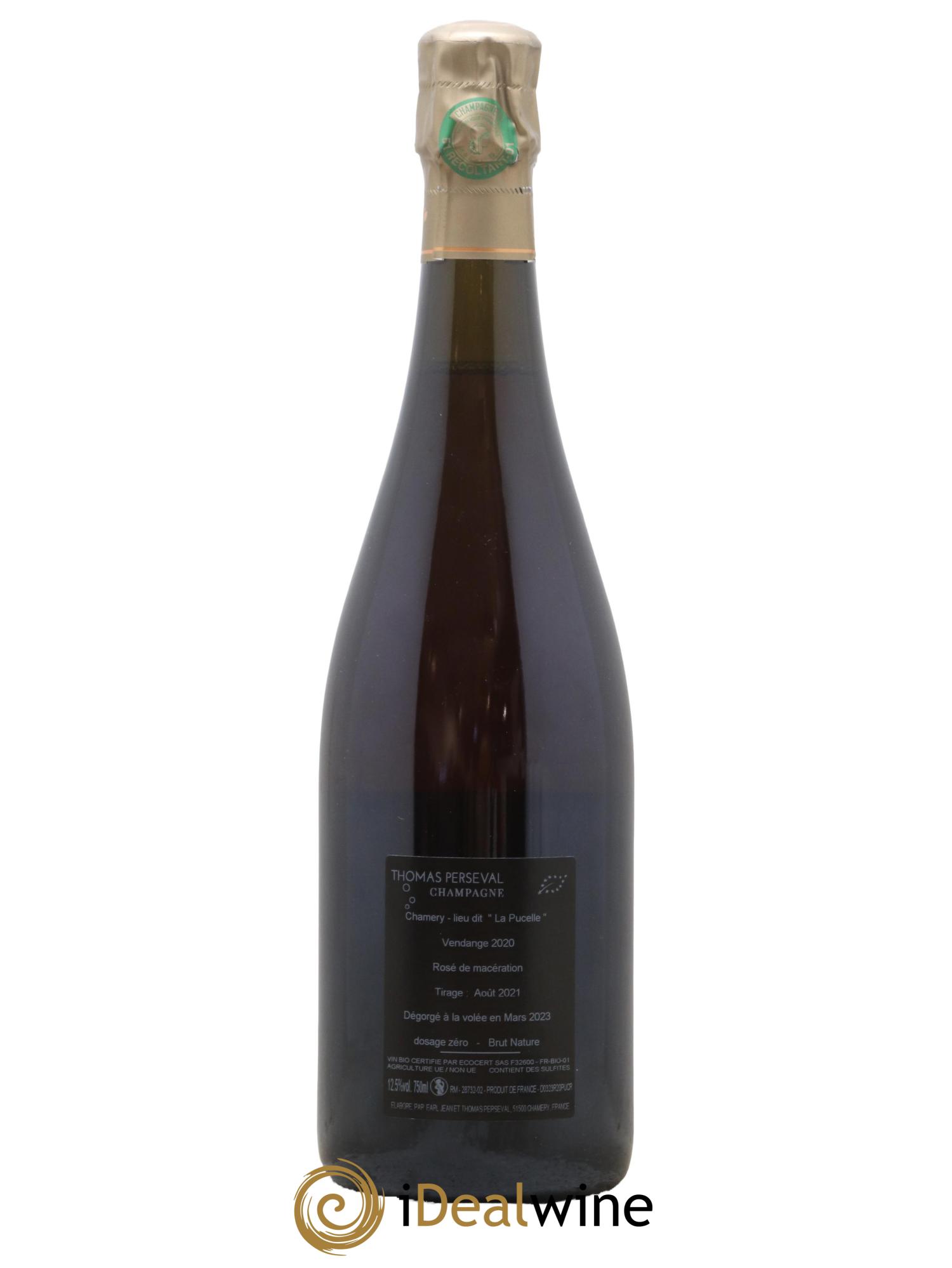 Champagne - La Pucelle rosé de macération Thomas Perseval 2020 - Lot de 1 bouteille - 1