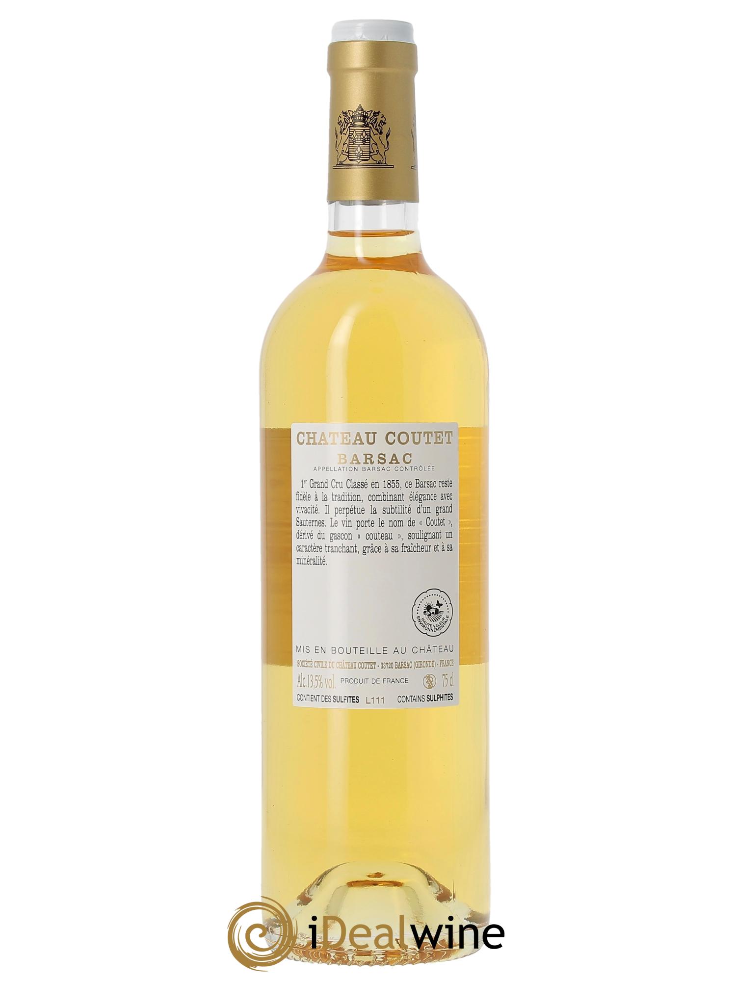 Château Coutet 1er Grand Cru Classé (CBO à partir de 6 bts) 2022 - Lot de 1 bouteille - 1