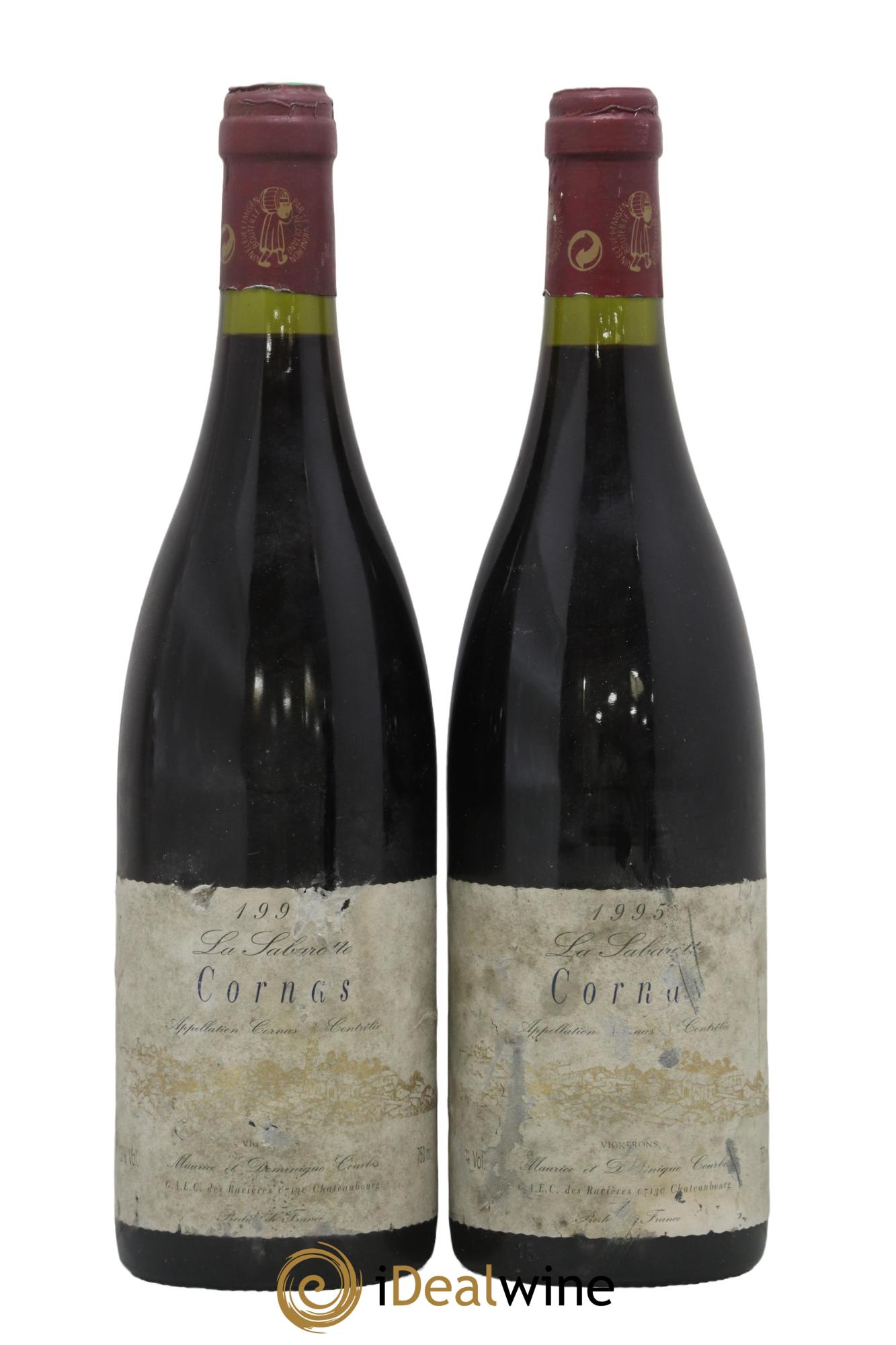 Cornas La Sabarotte Courbis 1995 - Lot de 2 bouteilles - 0