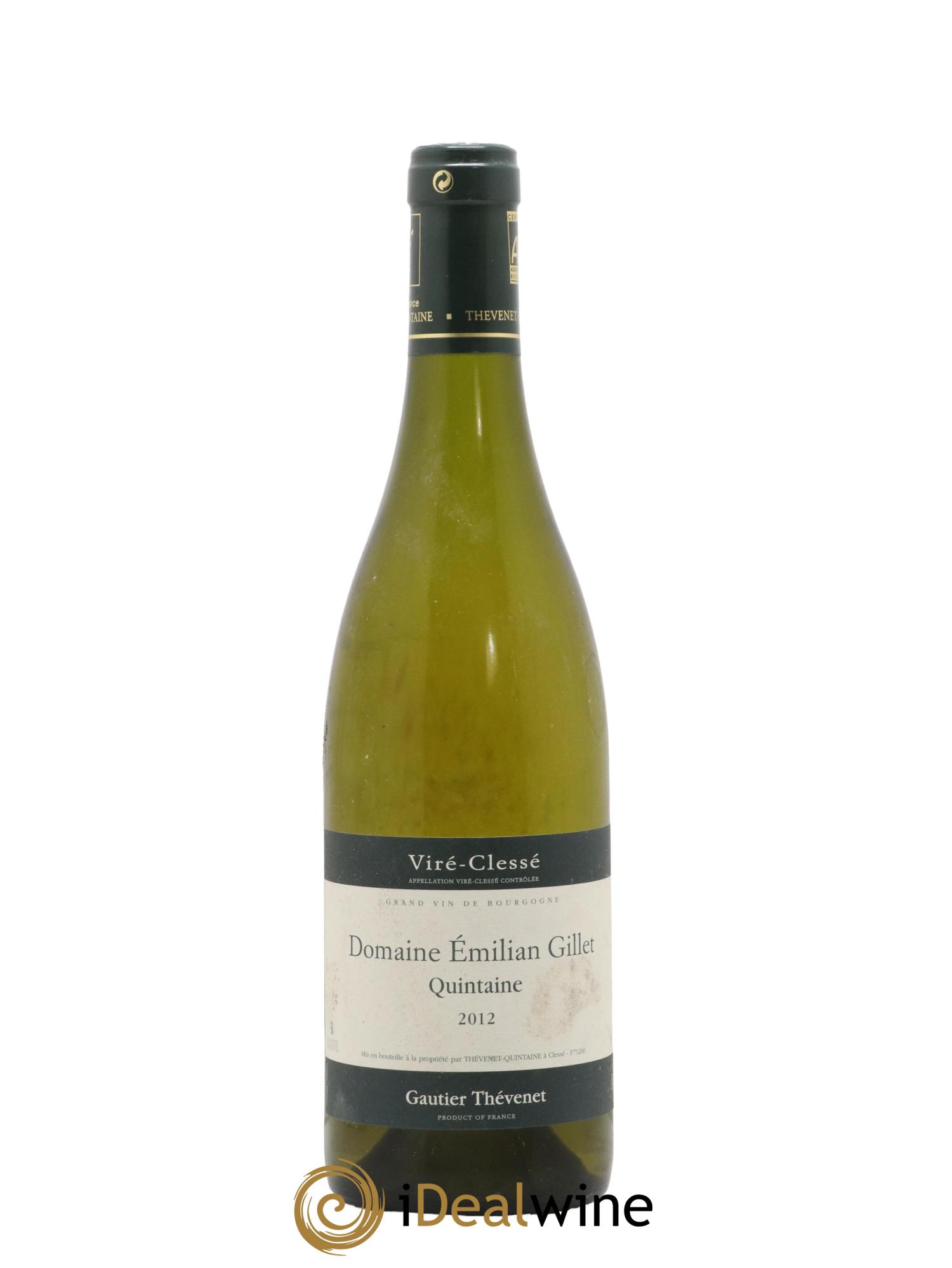 Viré-Clessé Quintaine Domaine Emilian Gillet 2012 - Lot de 1 bouteille - 0