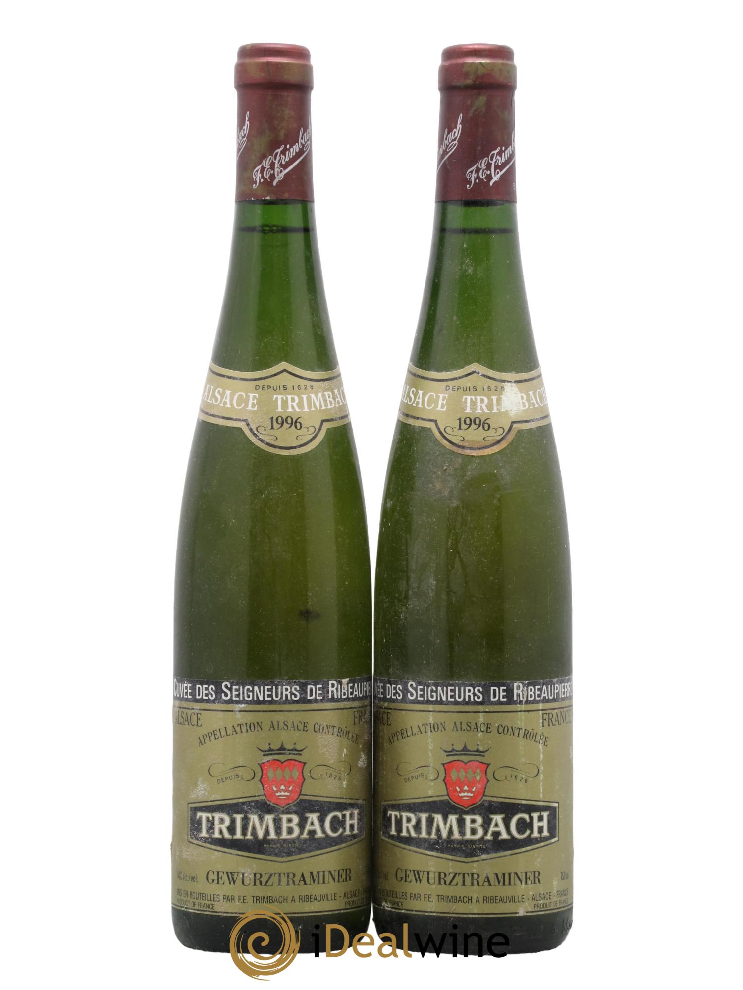 Alsace Gewurztraminer Seigneurs de Ribeaupierre Trimbach (Domaine) 1996 - Lot de 2 bouteilles - 0