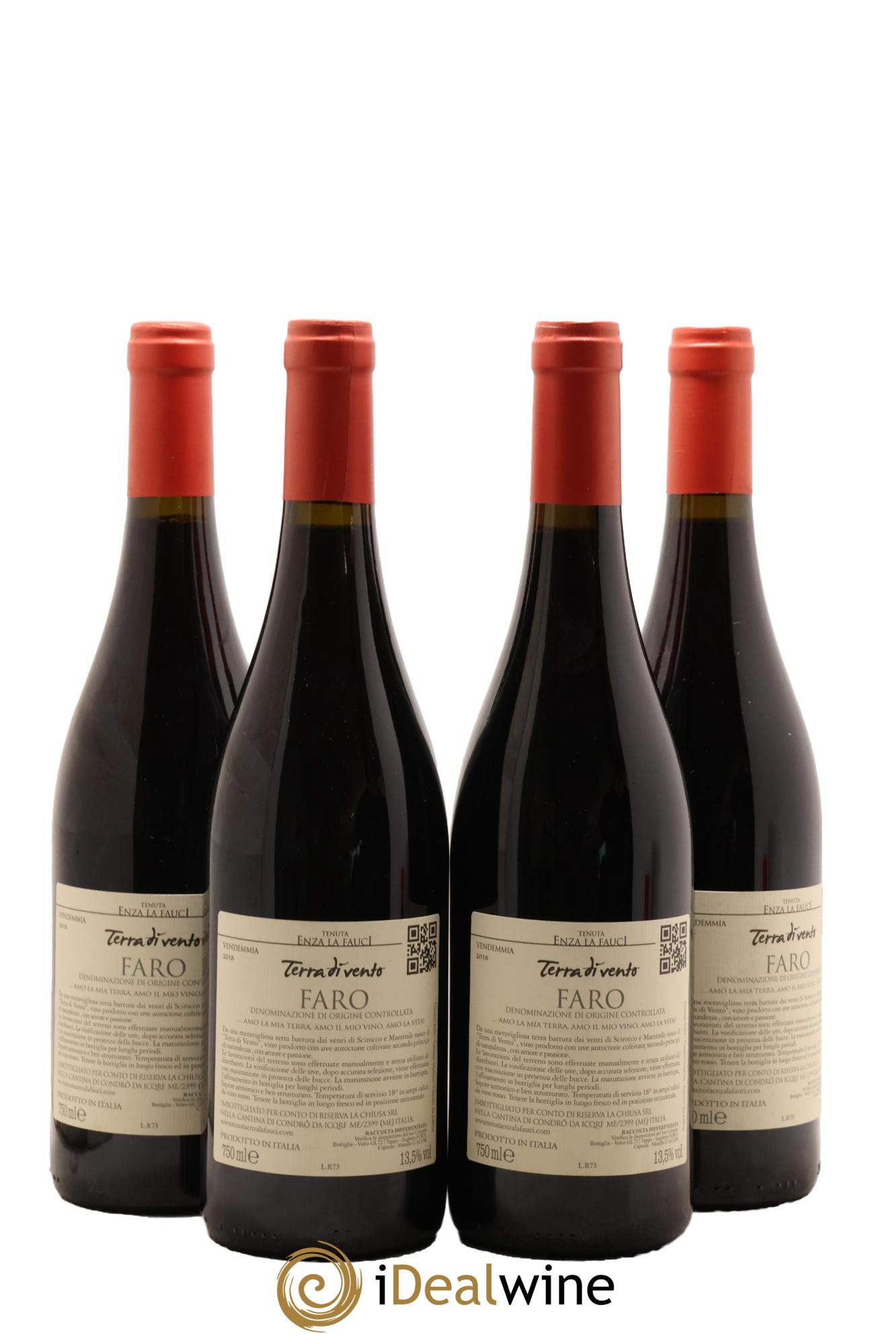 Italie Faro DOC Terra di Vento Tenuta Enza la Fauci 2018 - Lot de 4 bouteilles - 1