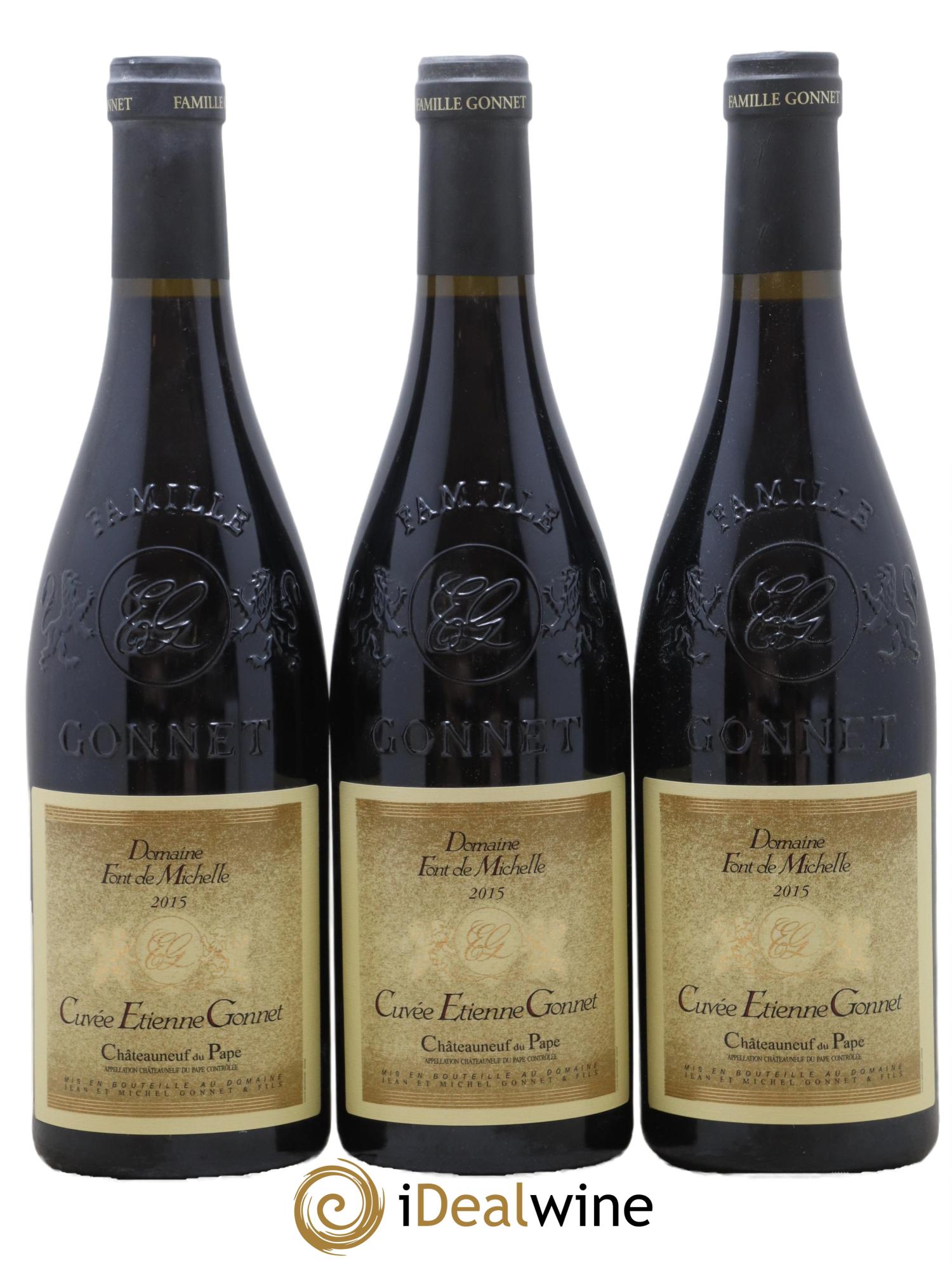 Châteauneuf-du-Pape Domaine Font de Michelle Cuvée Etienne Gonnet Famille Gonnet 2015 - Lot de 3 bouteilles - 0