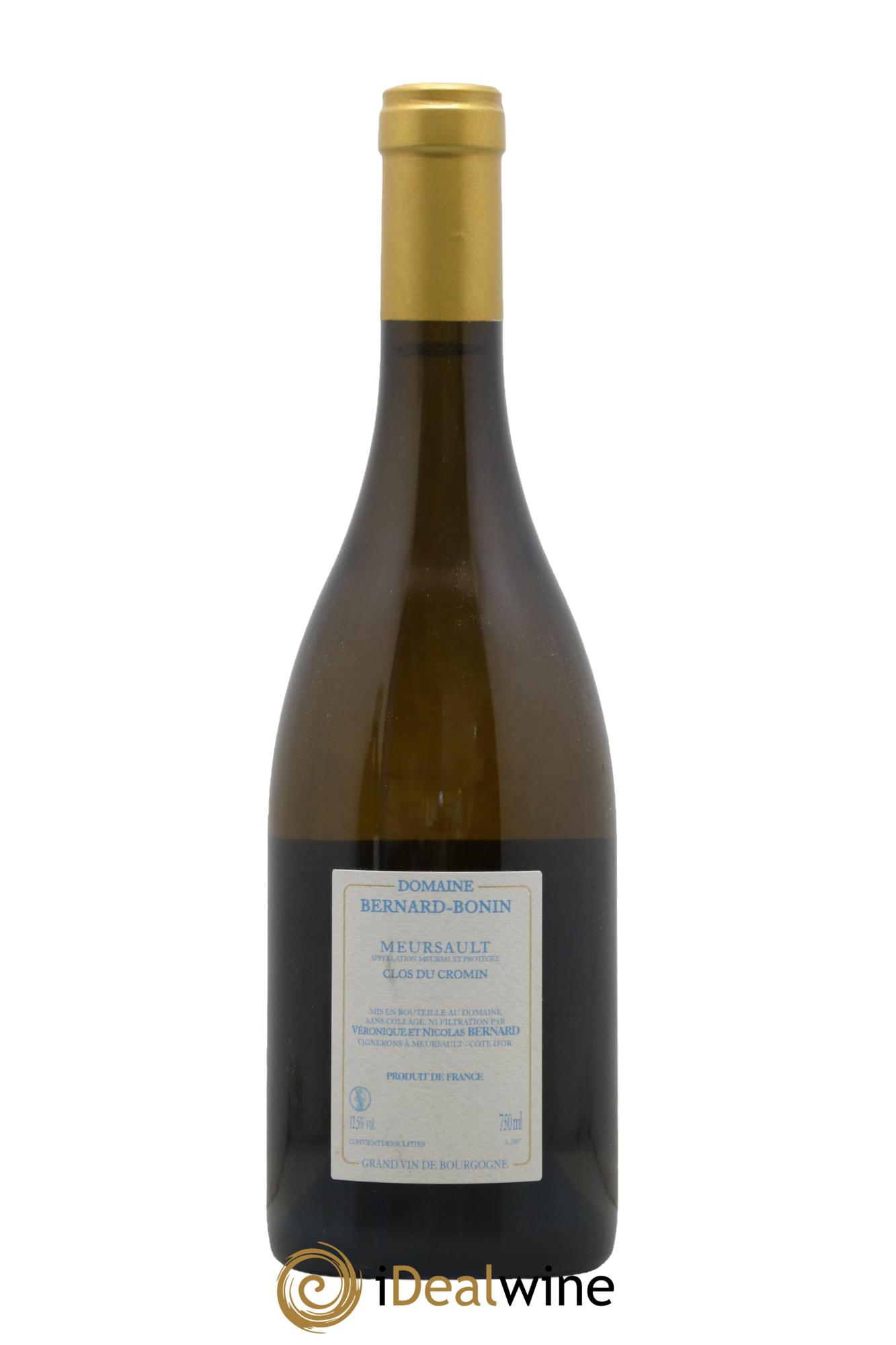 Meursault Clos du Cromin Bernard Bonin 2018 - Lot de 1 bouteille - 1