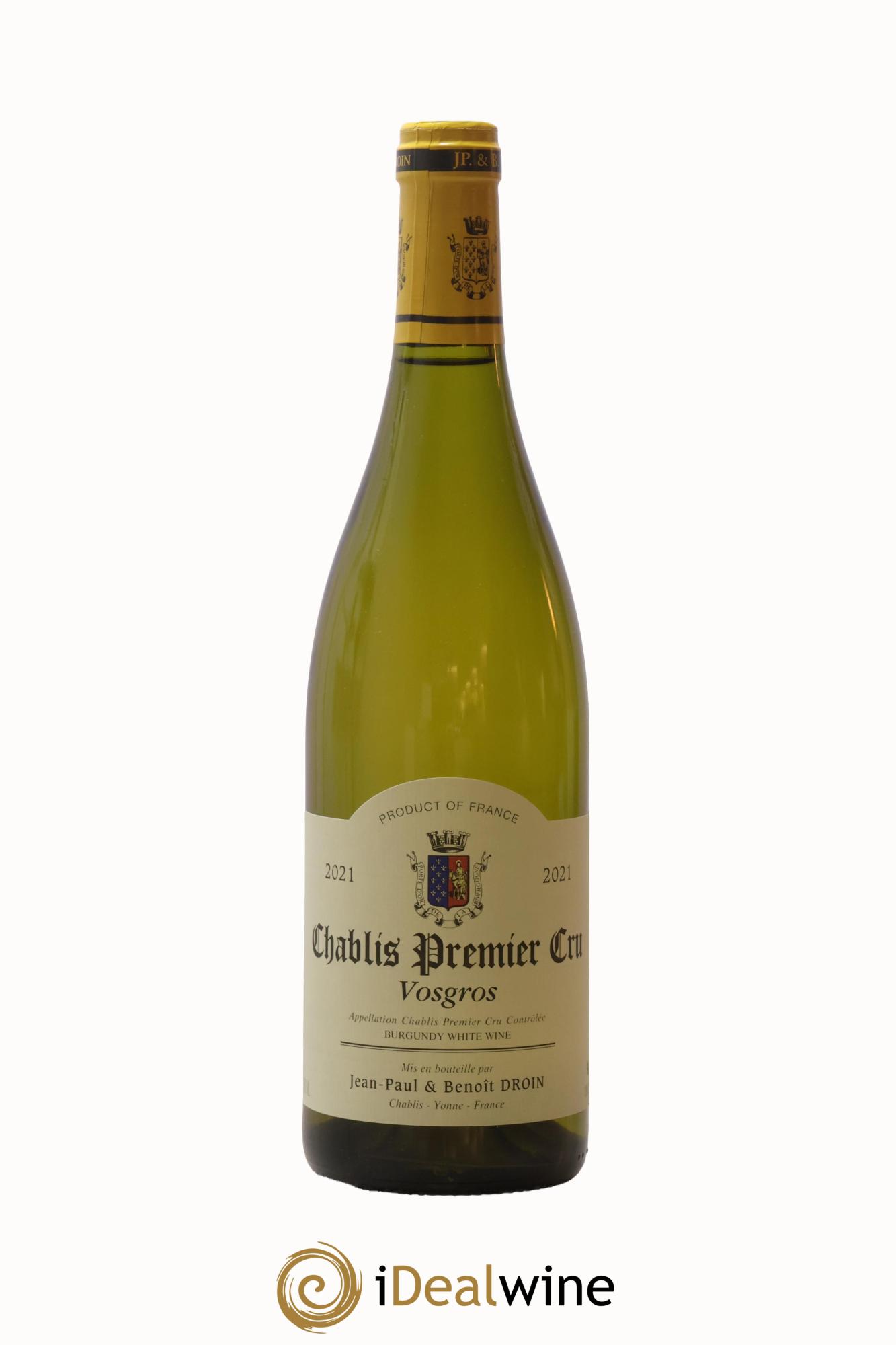 Chablis 1er Cru Vosgros Jean-Paul & Benoît Droin (Domaine) 2021 - Lotto di 1 bottiglia - 0