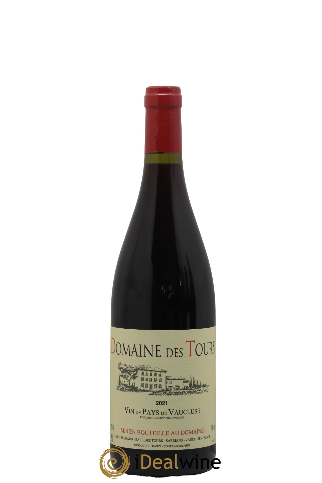 IGP Vaucluse (Vin de Pays de Vaucluse) Domaine des Tours Emmanuel Reynaud 2021 - Lot de 1 bouteille - 0