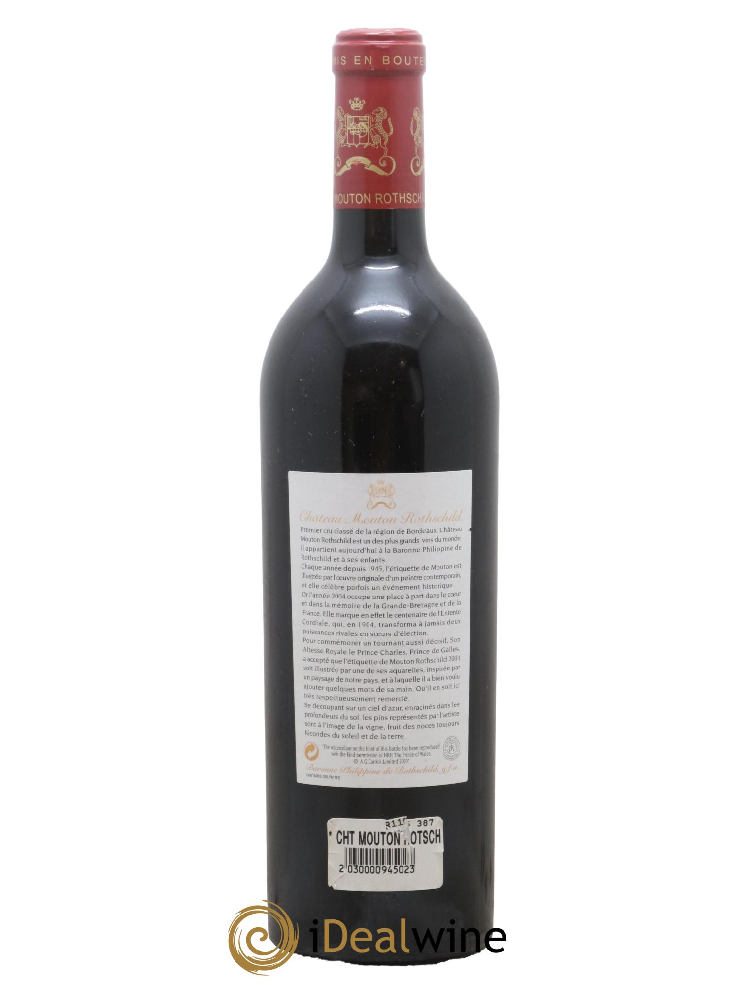 Château Mouton Rothschild 1er Grand Cru Classé 2004 - Lot de 1 bouteille - 1