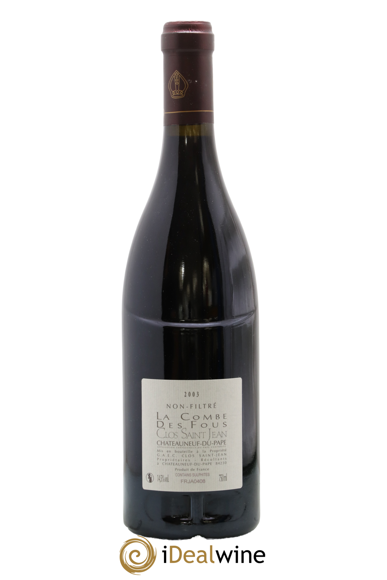 Châteauneuf-du-Pape Clos Saint-Jean La Combe des Fous Pascal et Vincent Maurel 2003 - Lot de 1 bouteille - 1